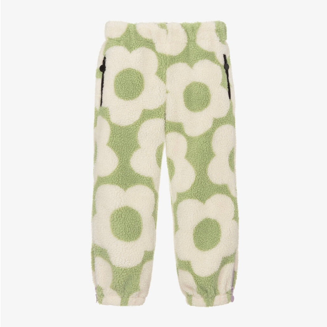 GIRL GRAPHIC FLOWERS TEDDY JOGGERS