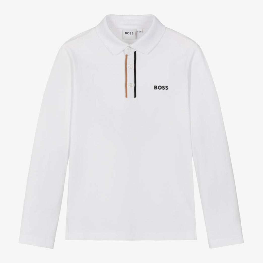 MINI ME LS POLO-WHITE