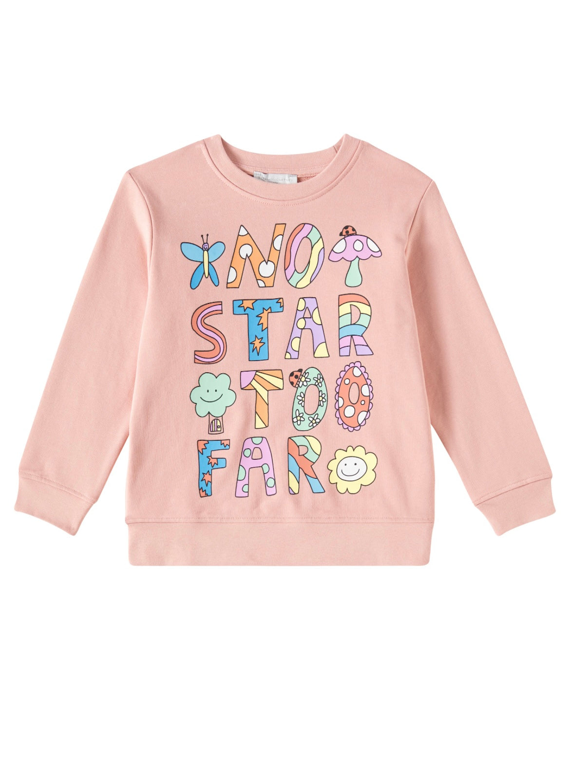 Stella Mccartney Kids-GIRL SWEATSHIRT WITH NO STAR TOO FAR PRINT