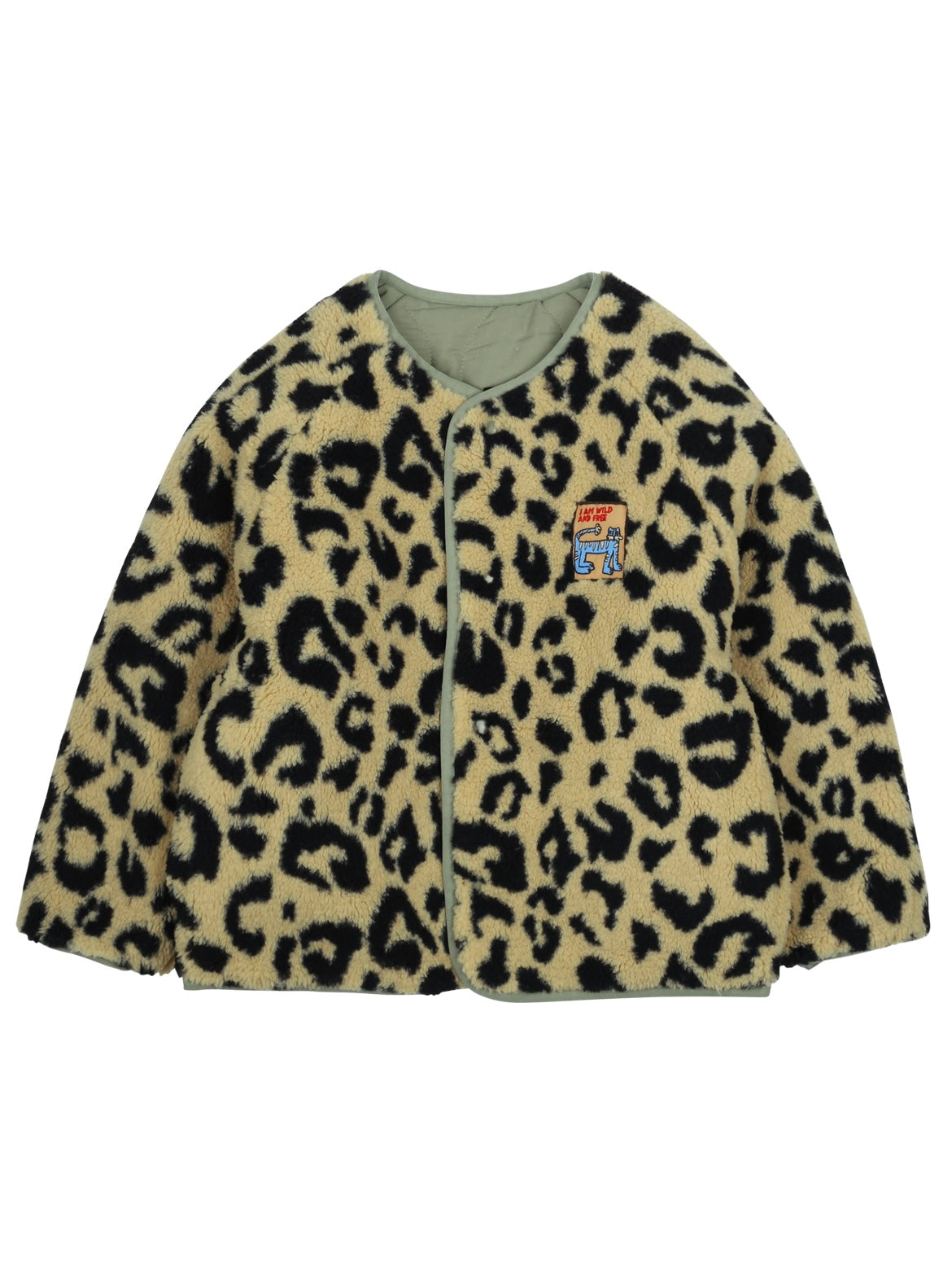 Leopard Reversible Jacket-Khaki