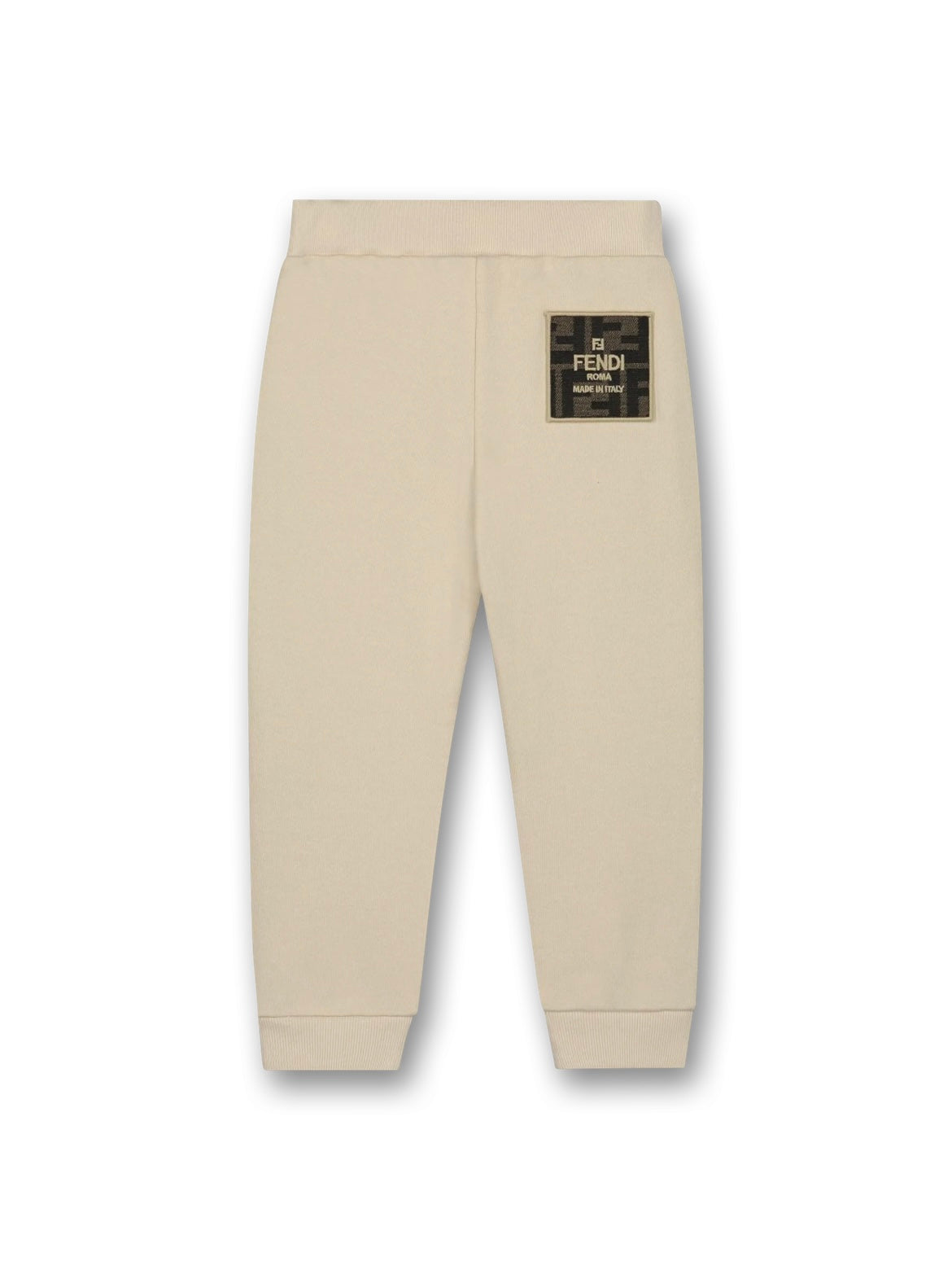 SWEATPANTS WITH SQUARE FF TXT LOGO DETAIL