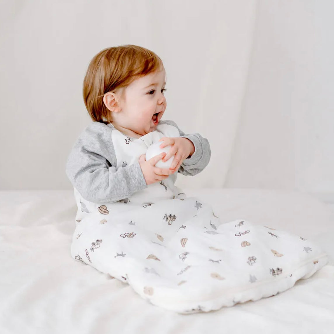 Raglan Long Sleeve Sleep Bag 2.5 TOG (Ginger Bamboo) -Safawhee!