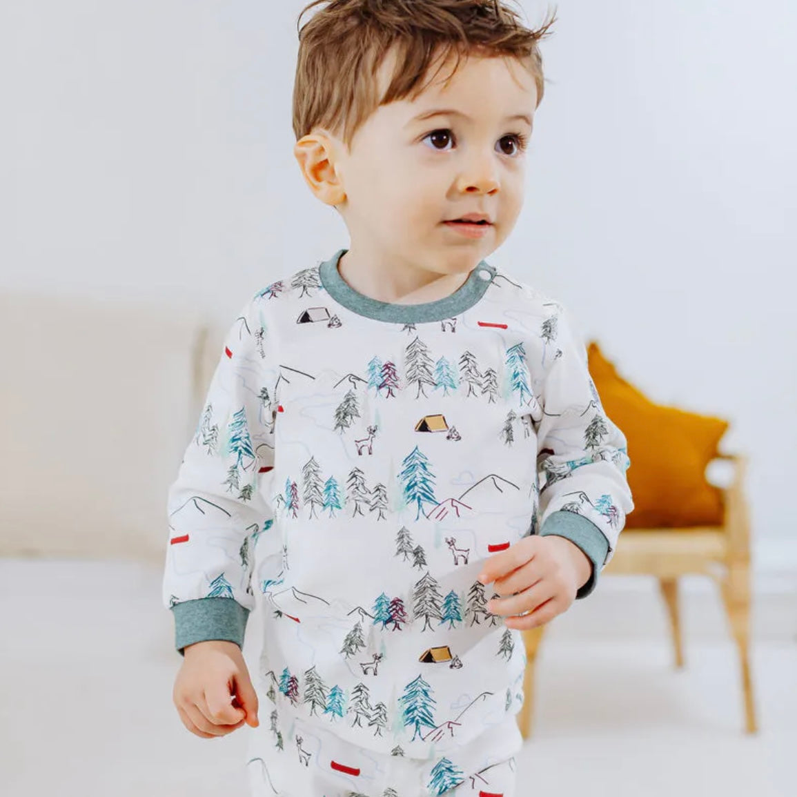 Long Sleeve Two-Piece PJ Set - Happy Trails