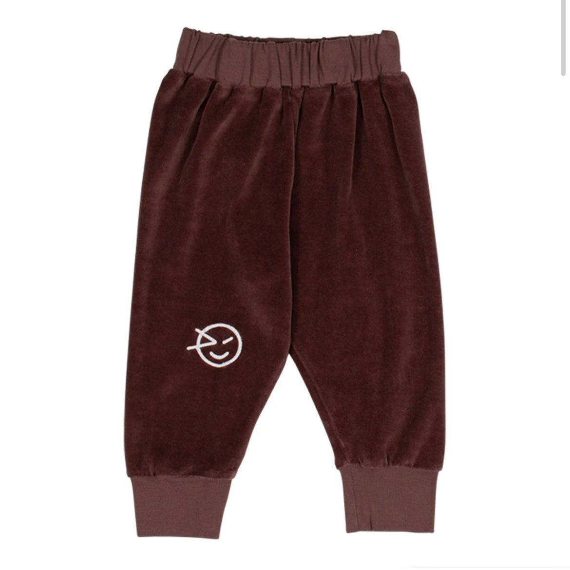 MINI VELOUR CLOUD PANT-CHOC