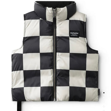 CHECKMATE DOWN VEST SMOKEY NATURAL