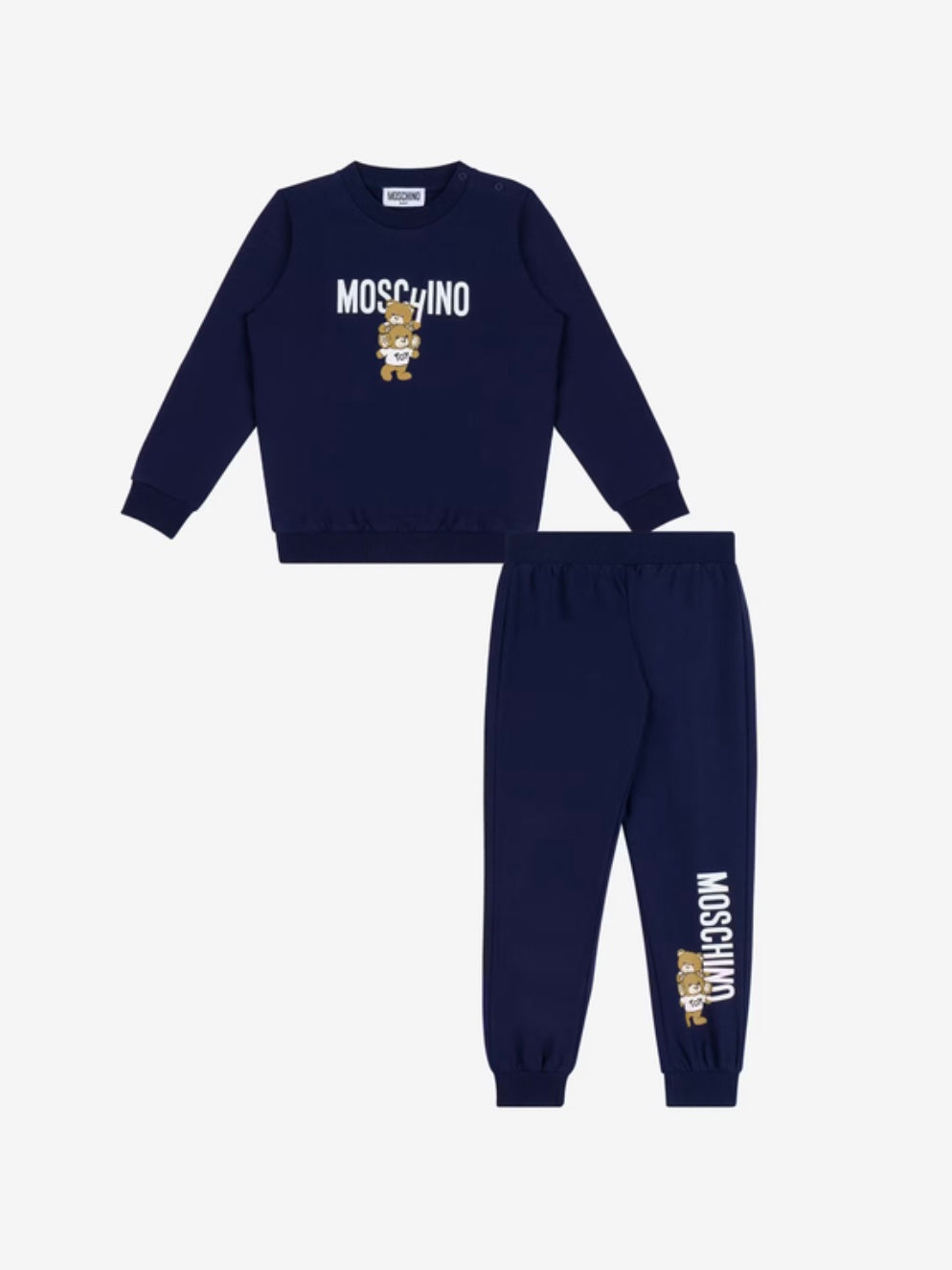 BABY SWEATSUIT WITH LRG TWO BEARS LOGO GRAPHIC-BLUE NAVY