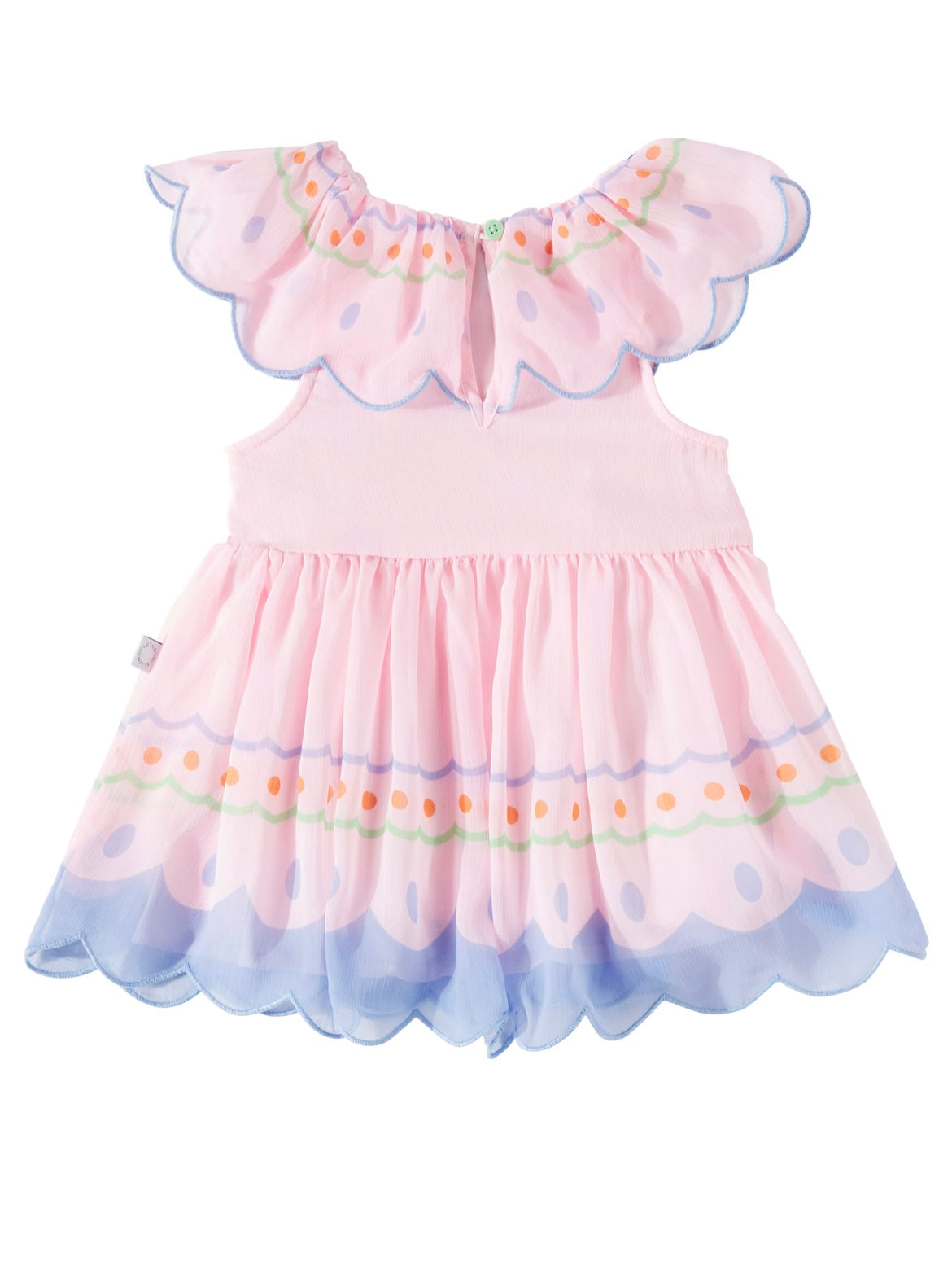 BABY GIRL SLEEVELESS BUTTERFLY GEORGETTE DRESS