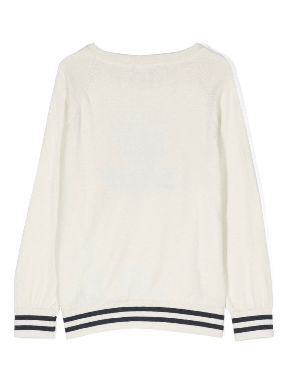 LS SWEATER WITH TXT LOGO BEAR PATTERN