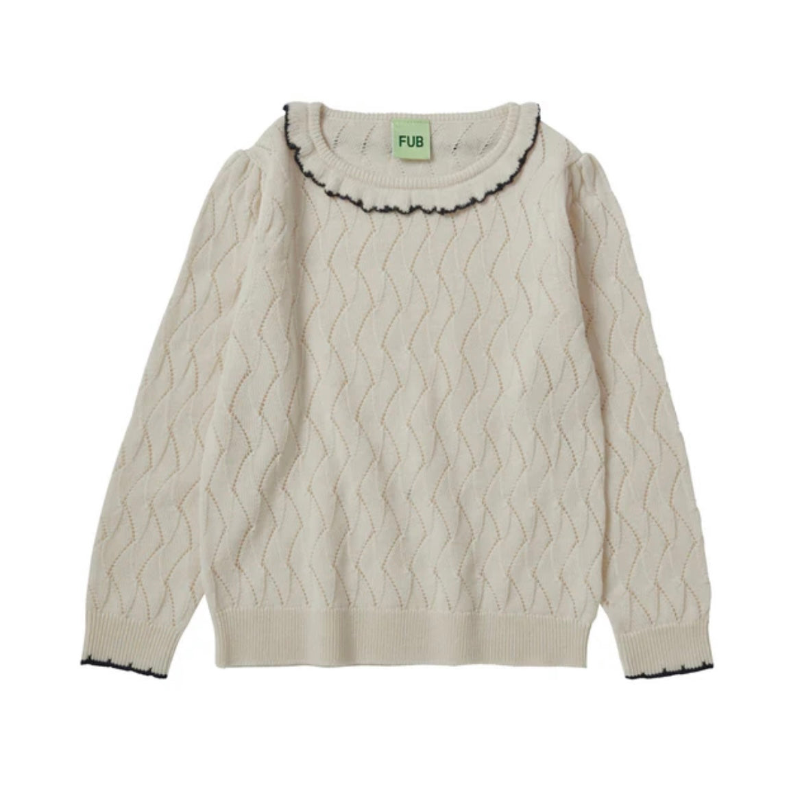 Pointelle Blouse-ecru