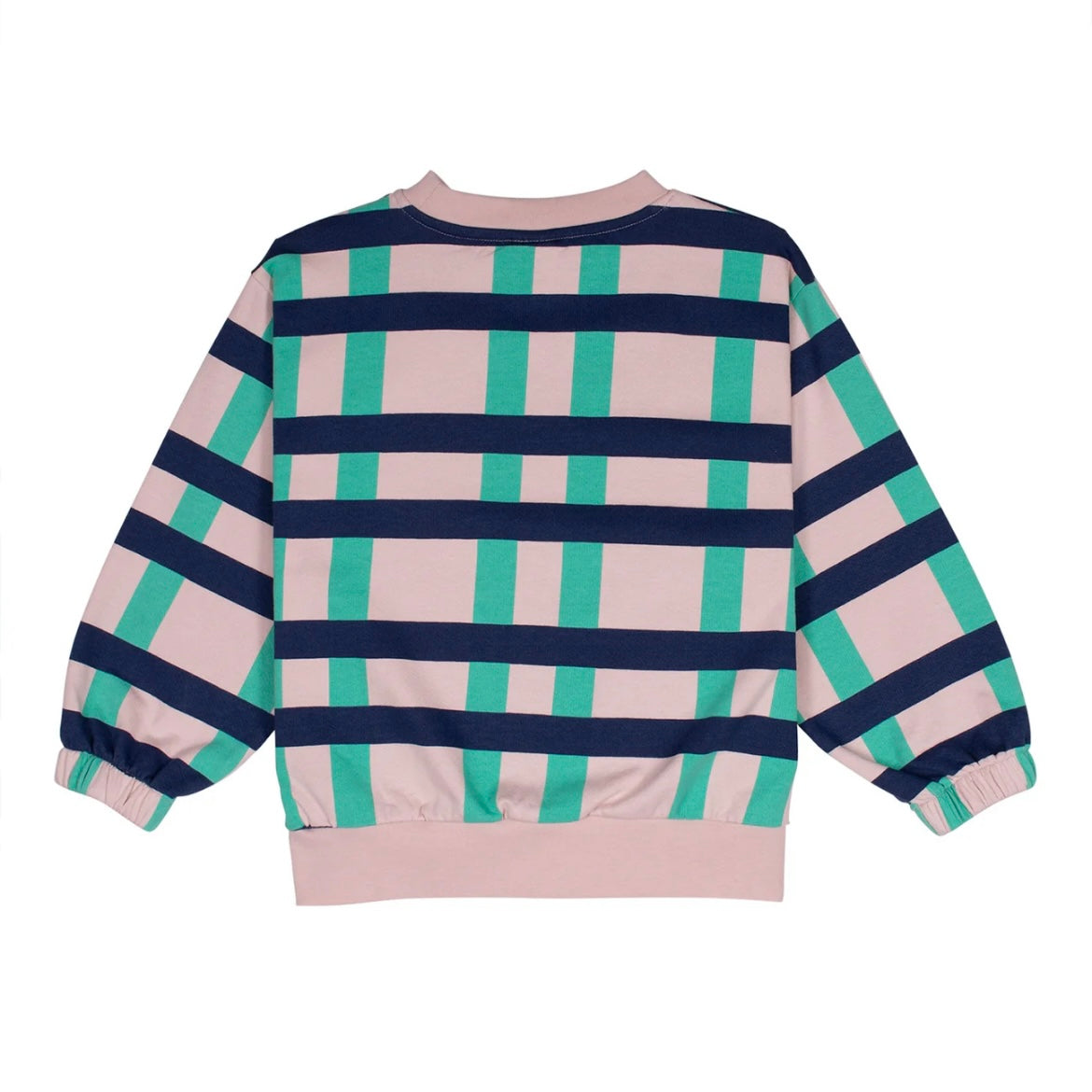 BIG CHECK CUMULO SWEAT-MINT-RICH NAVY