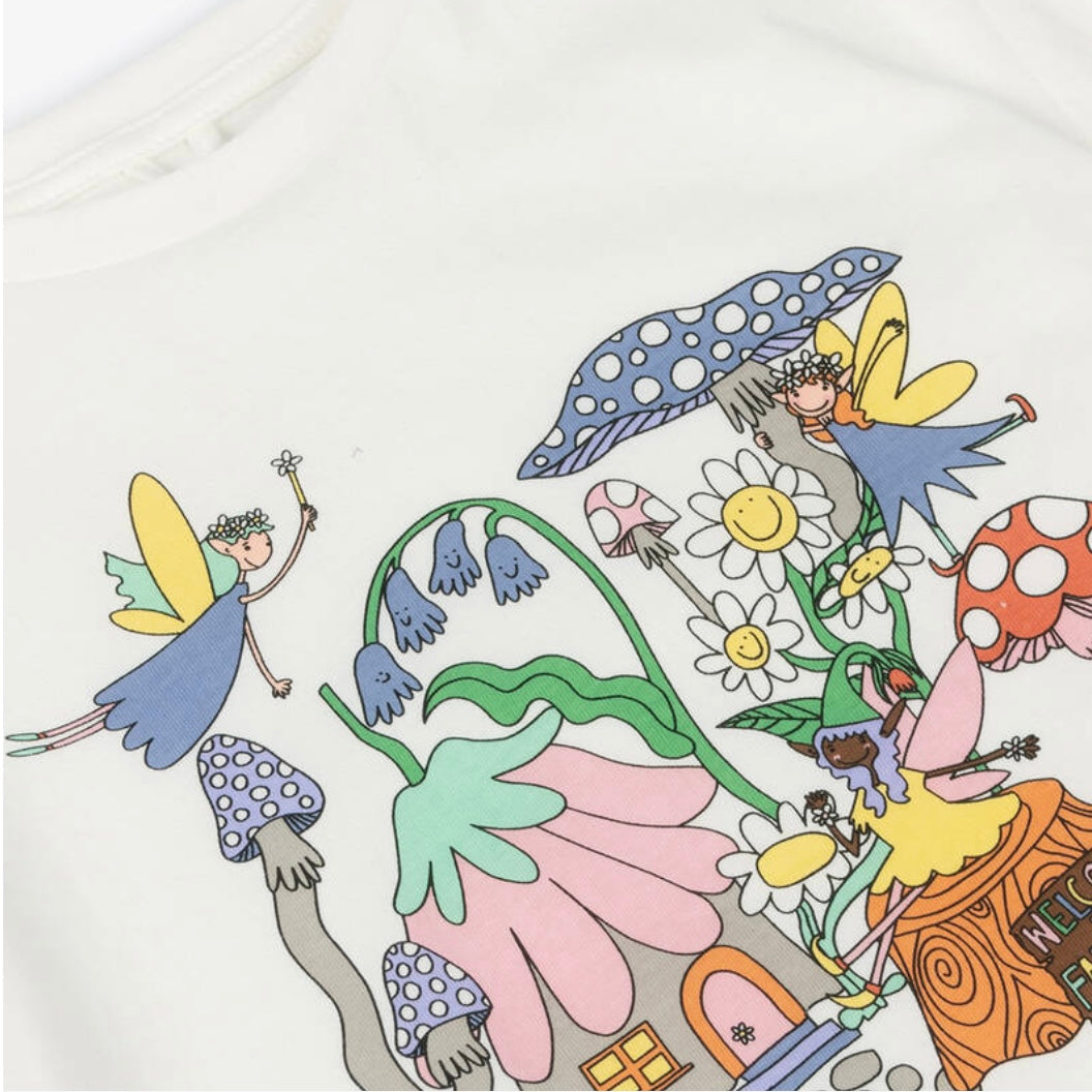 Stella Mccartney Kids-GIRL SS T-SHIRT WITH FAIRYLAND PRINT