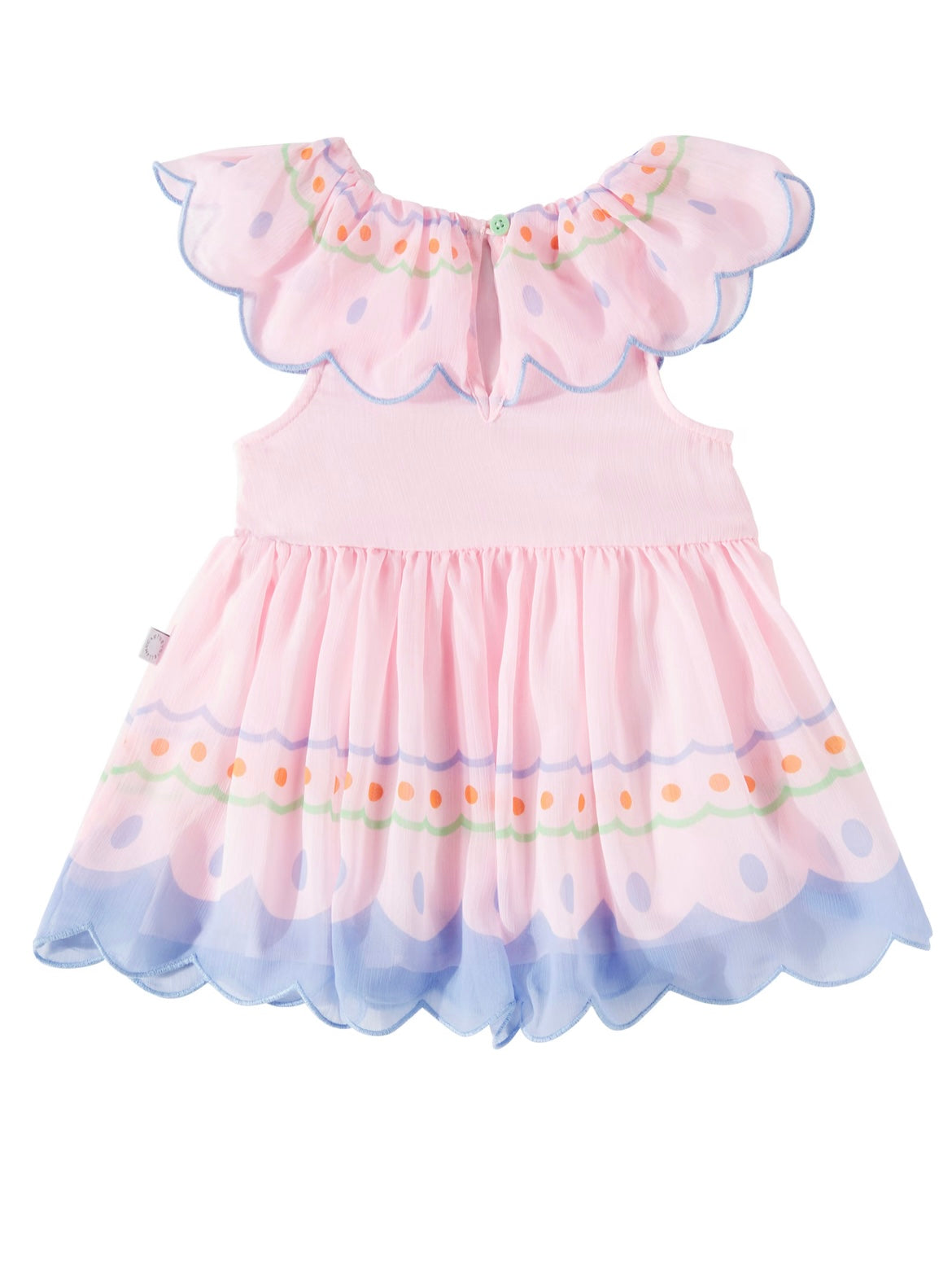 BABY GIRL SLEEVELESS BUTTERFLY GEORGETTE DRESS