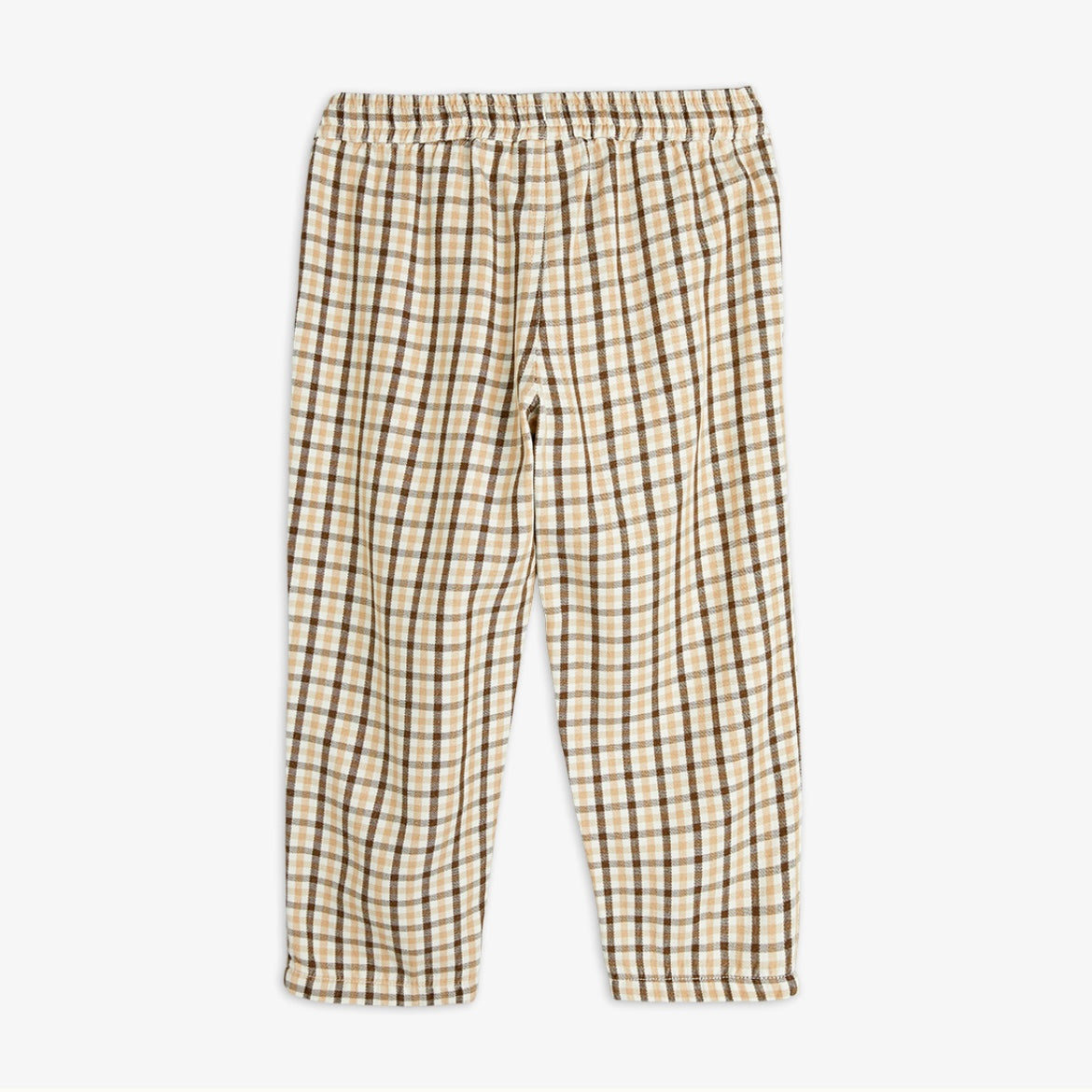 GINGHAM YD WOVEN ELASTIC TROUSERS