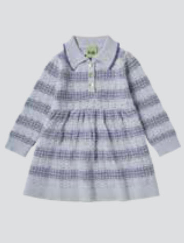 Baby Dress-ice/dusty violet