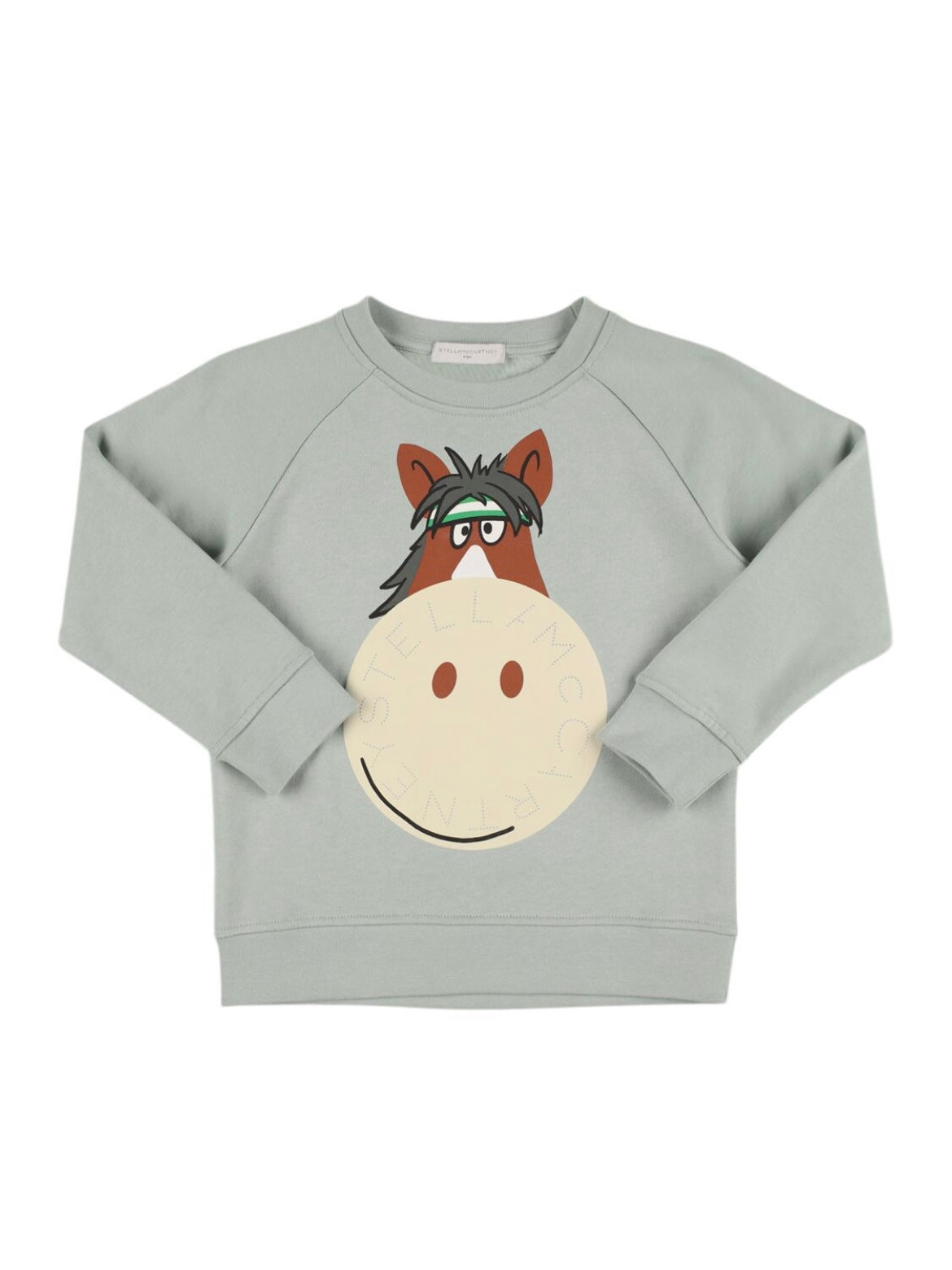 BOY SWEATSHIRT WITH HORSE LOGO DISK PRINT