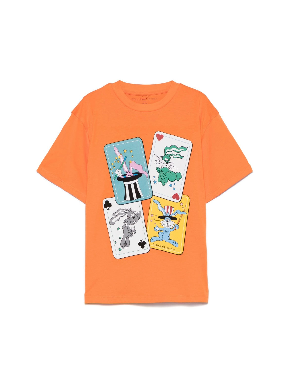 Stella Mccartney Kids-BOY SS T-SHIRT WITH BUNNY CARDS PRINT