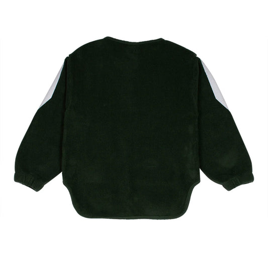 FLUFFY HALF ZIP-OLIVE