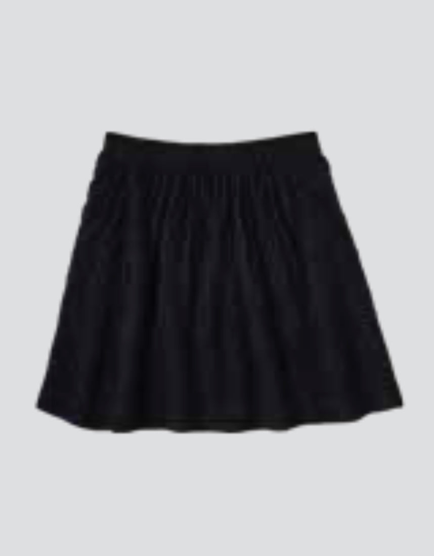 Pointelle Skirt-dark navy