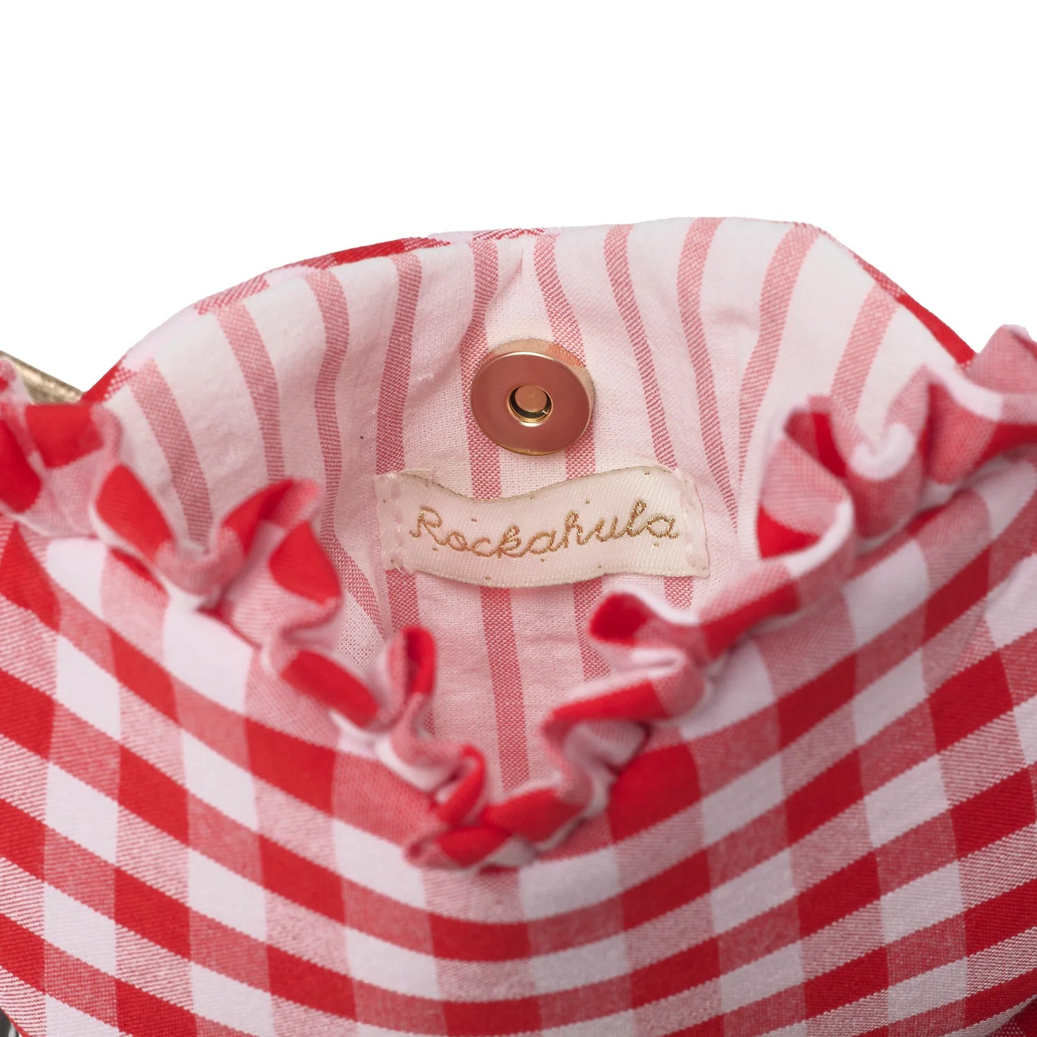 Rockahula Kids-Gingham Ruffle Love Heart Bag(19cm x 17cm x 1cm)