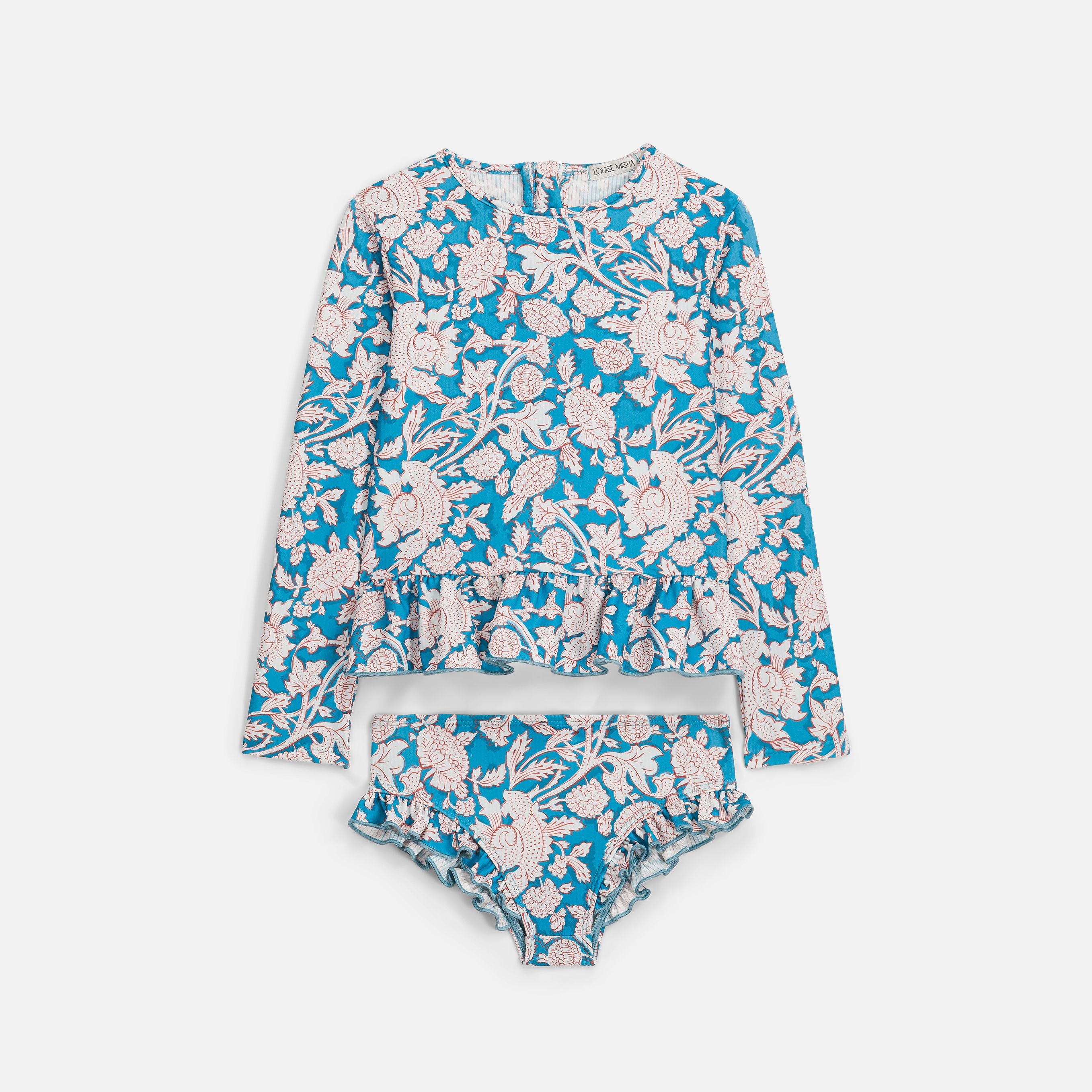 Louise Misha-Girls Bathing Set Yani Blue Mountain Avens