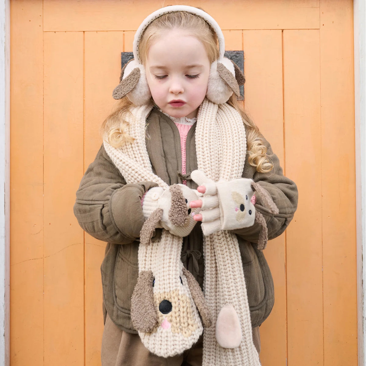 Rockahula Kids-Pippy Puppy Knitted Gloves