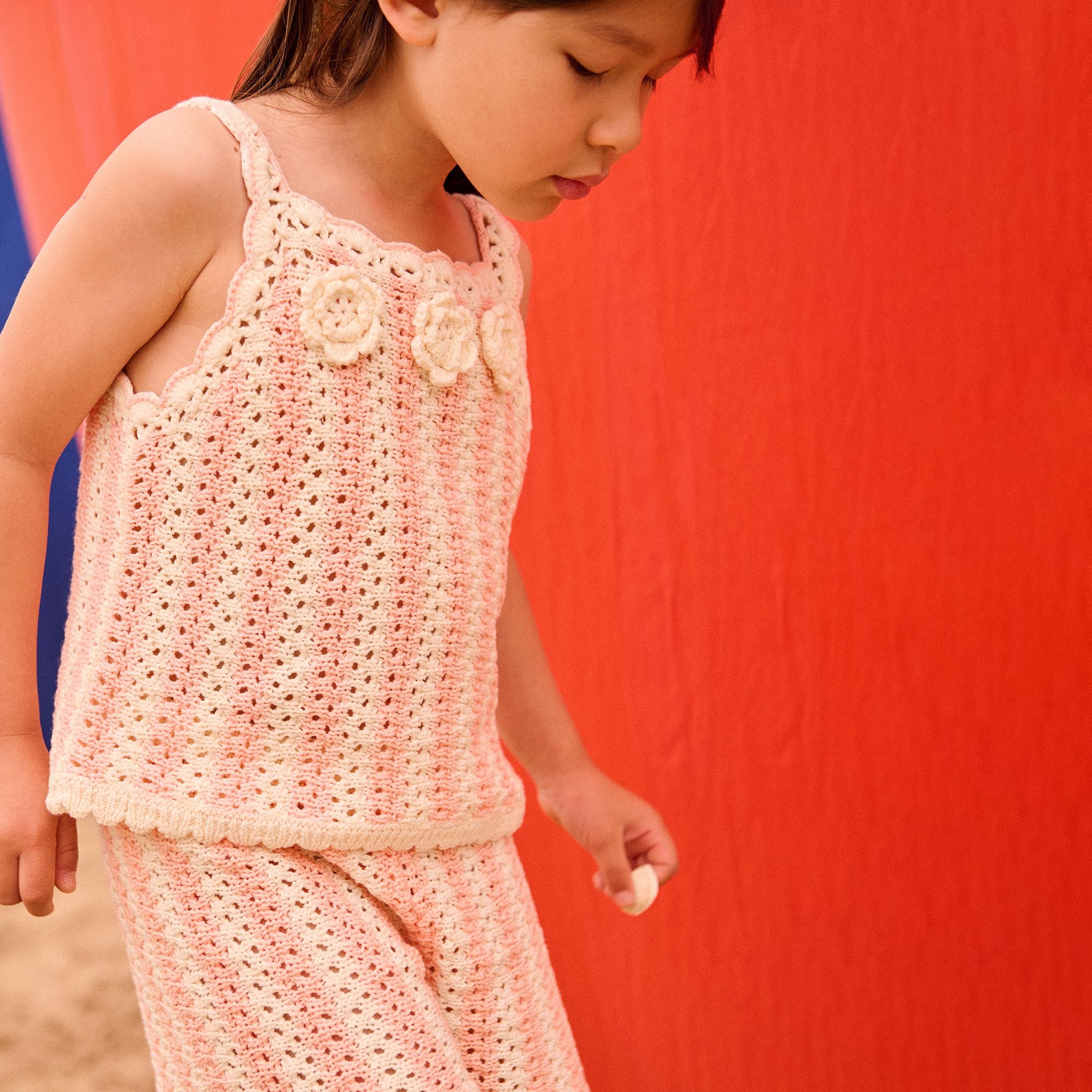 Louise Misha-Girls Top Larya Pink Stripes