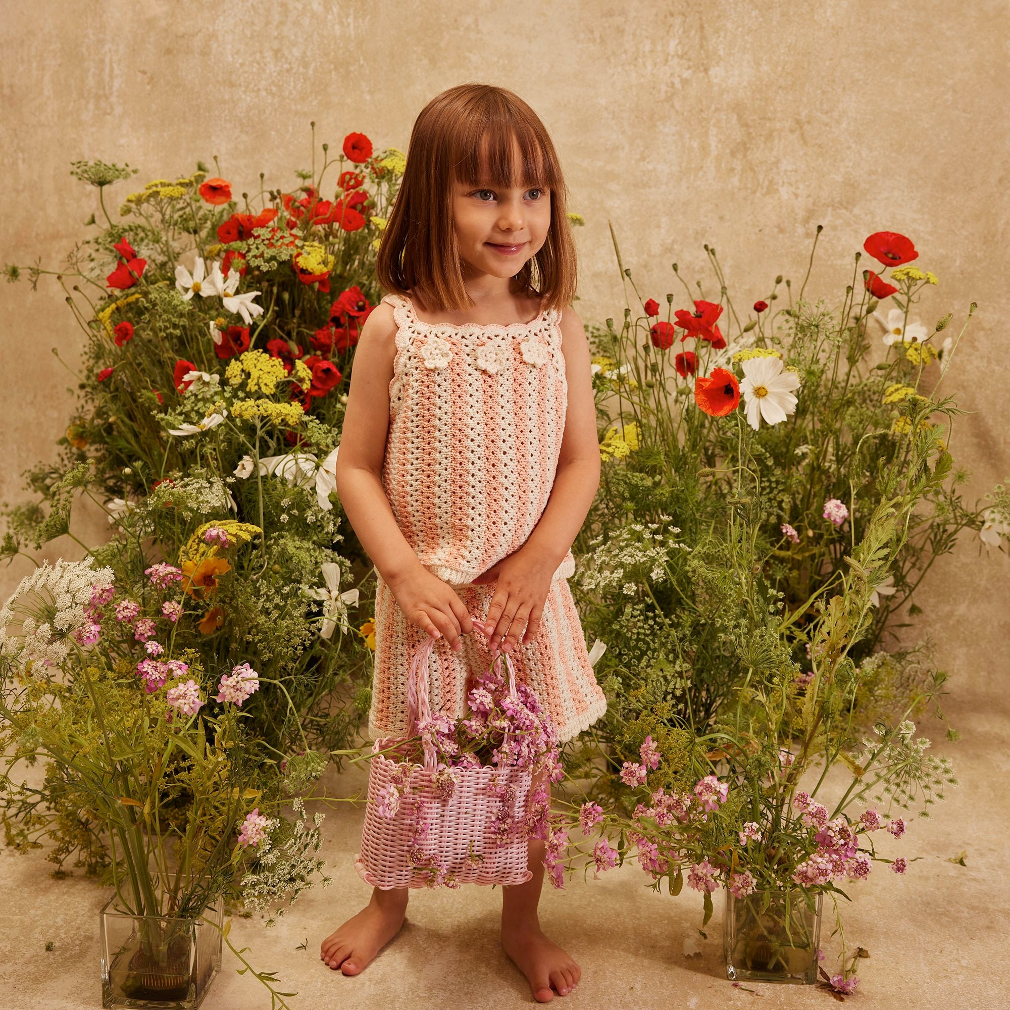 Louise Misha-Girls Top Larya Pink Stripes