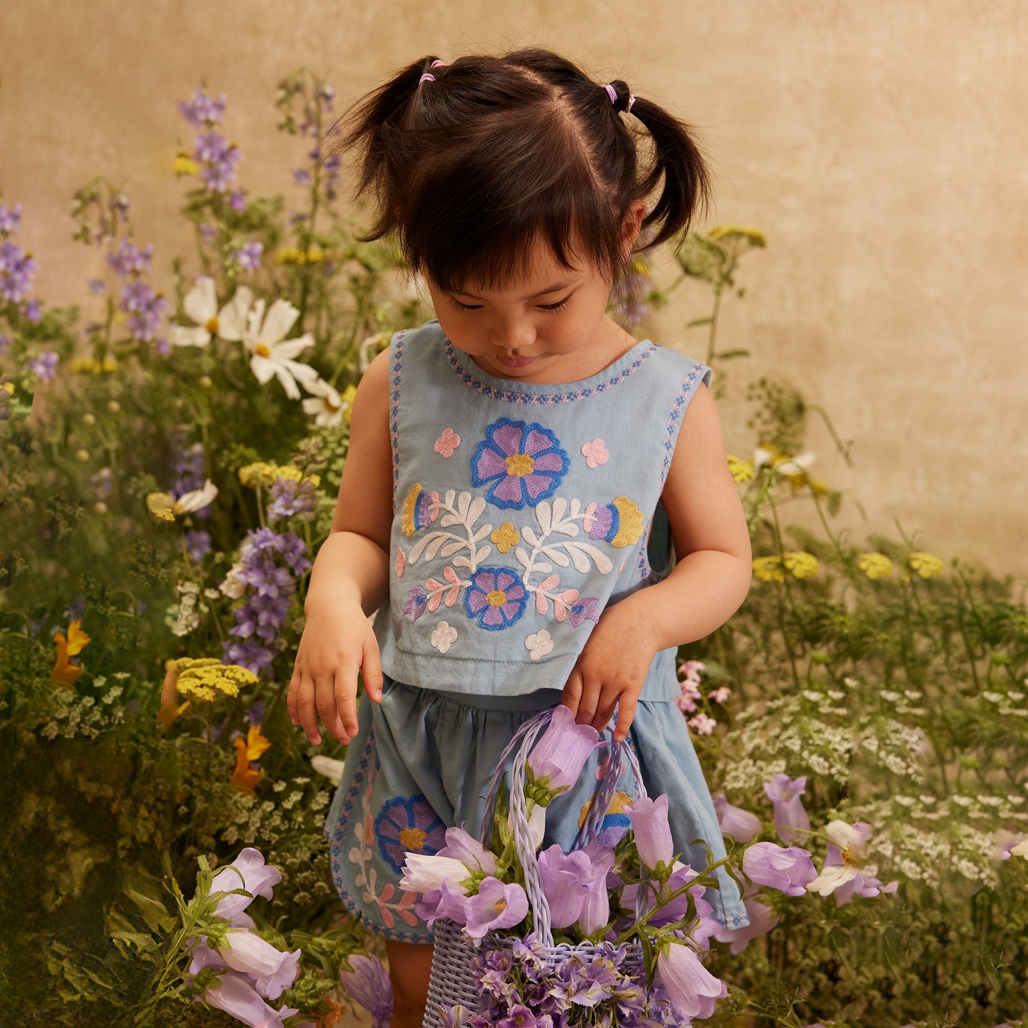 Louise Misha-Girls Camisole Albane Stone Blue