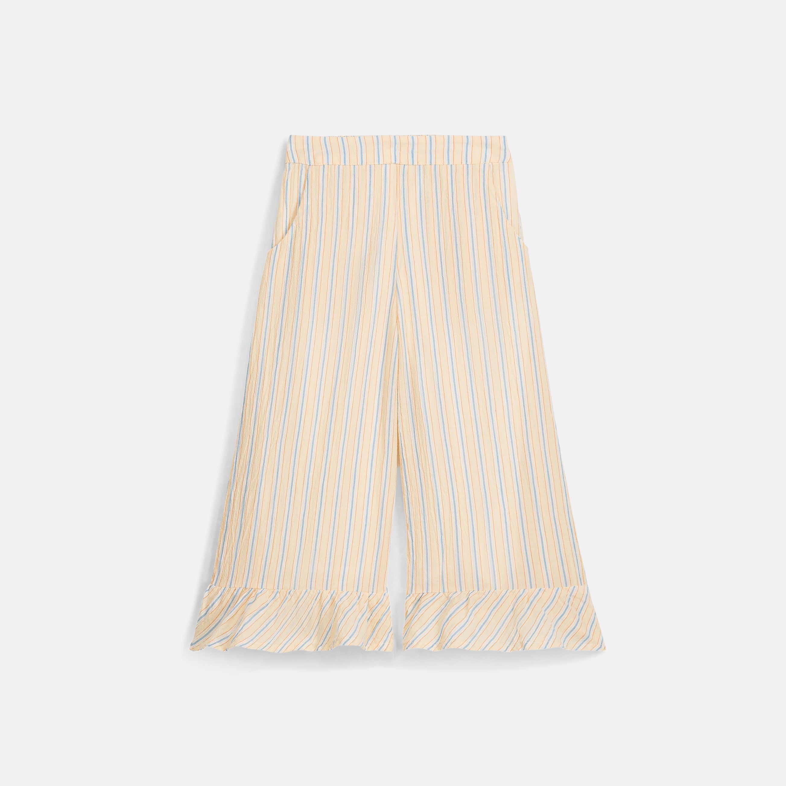 Louise Misha-Girls Pants Loukie Yellow Sunny Stripes