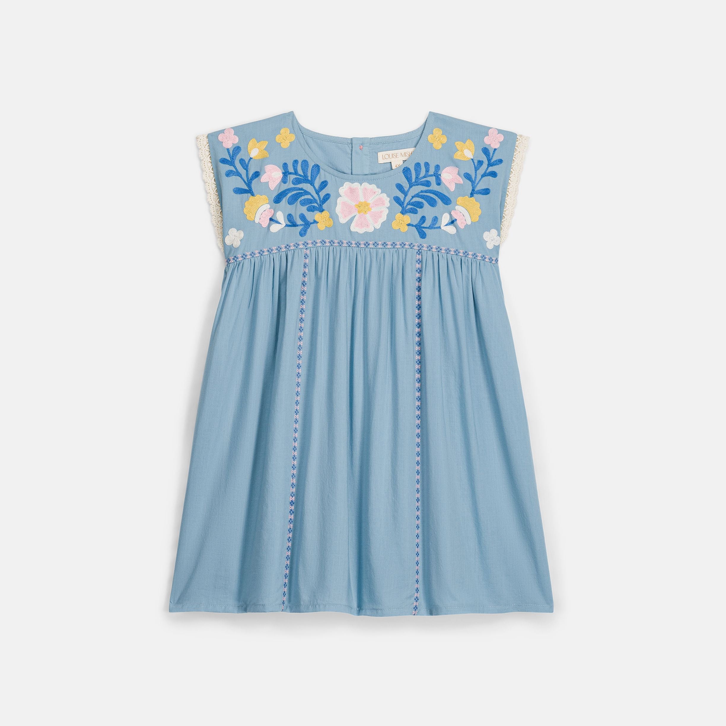 Louise Misha-Girls Dress Talula Stone Blue