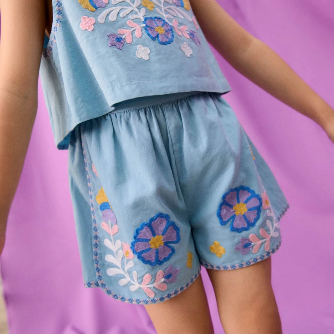 Louise Misha-Girls Shorts MaÏwen Stone Blue