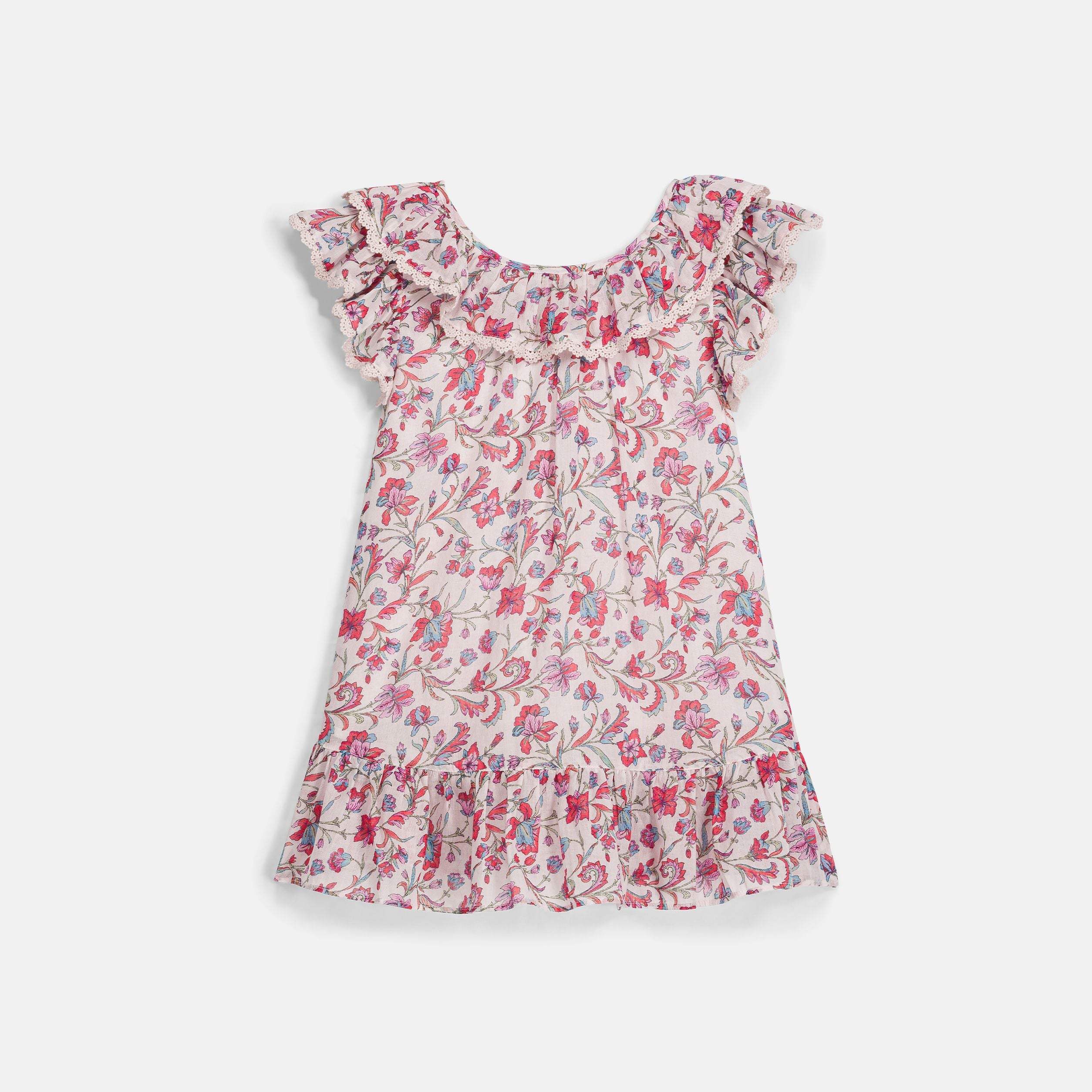 Louise Misha-Girls Dress Natiyana Cream Floral Haven