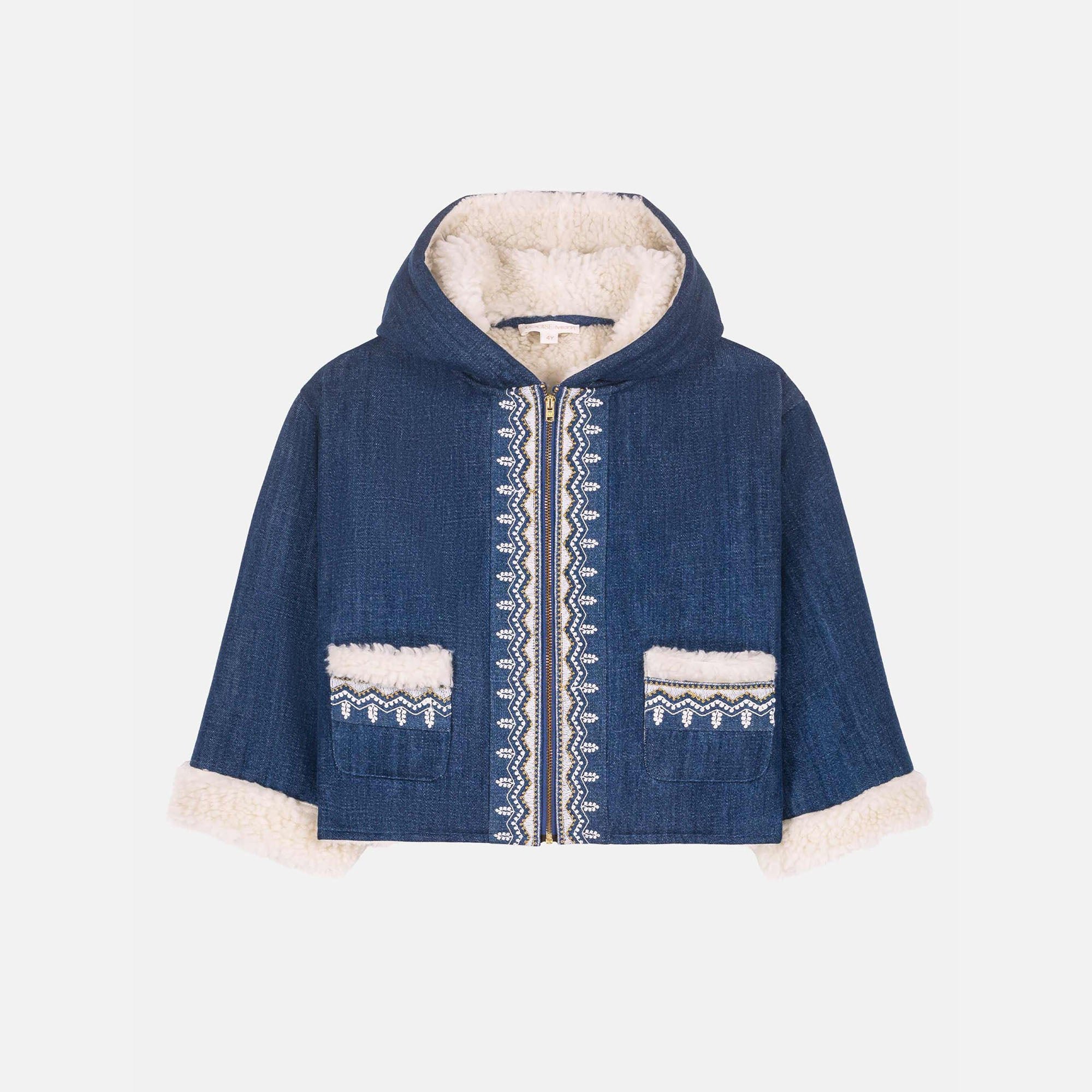 Louise Misha-Girls Stone Blue Coat Melvette