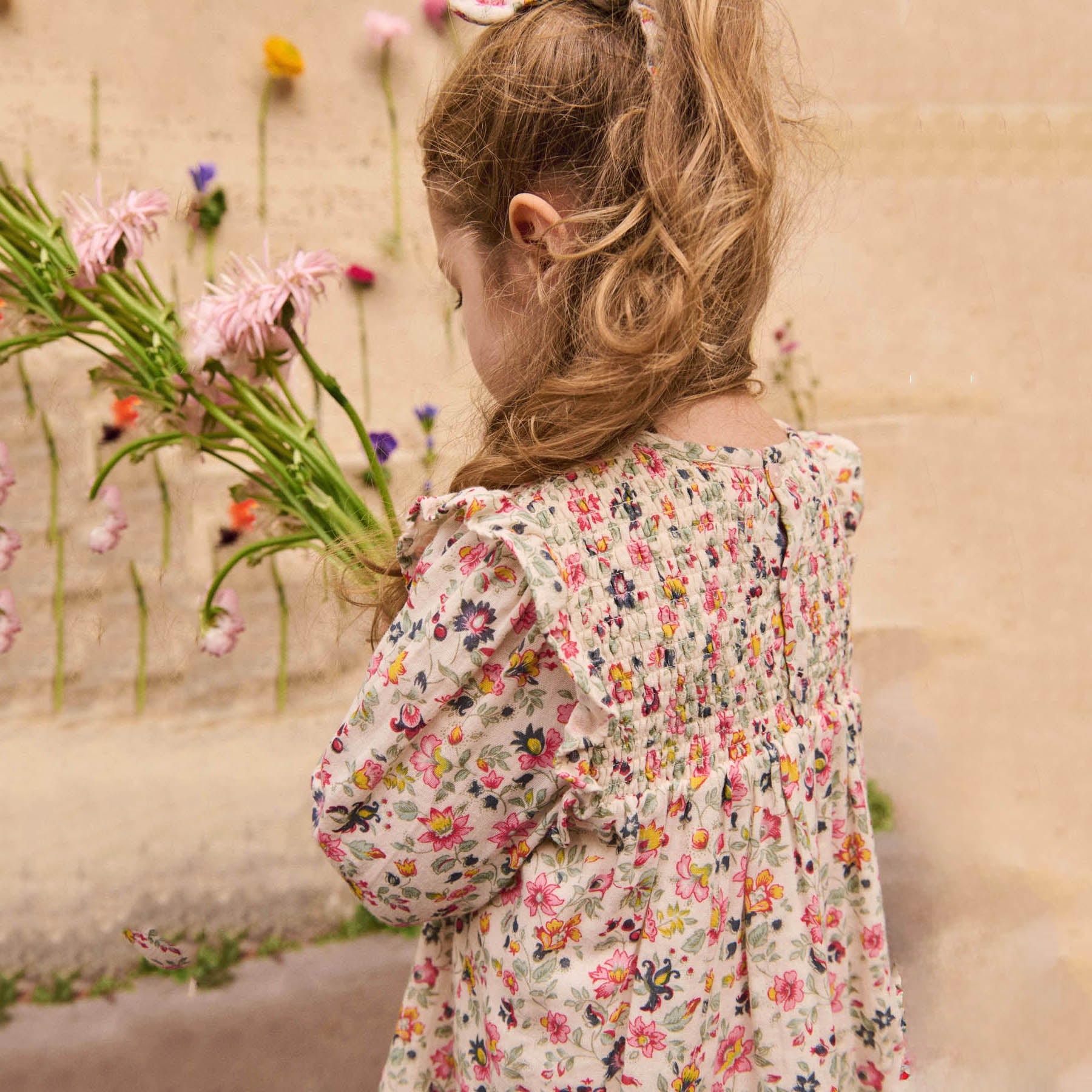 Louise Misha-Girls Cream Wild Flowers Dress Saralou