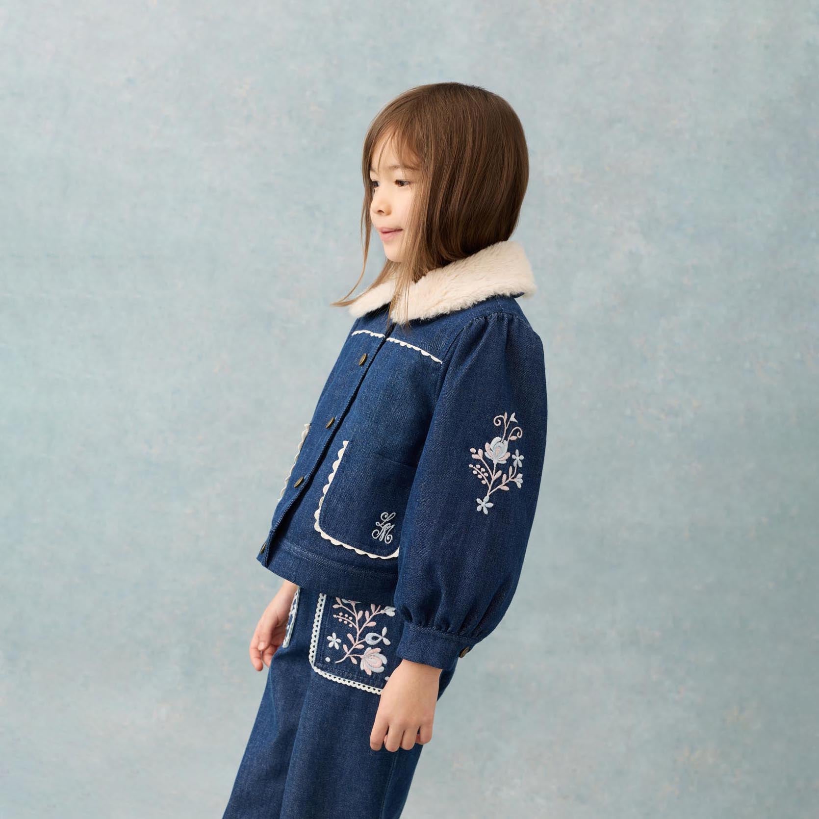 Louise Misha-Girls Pants Flofi Indigo