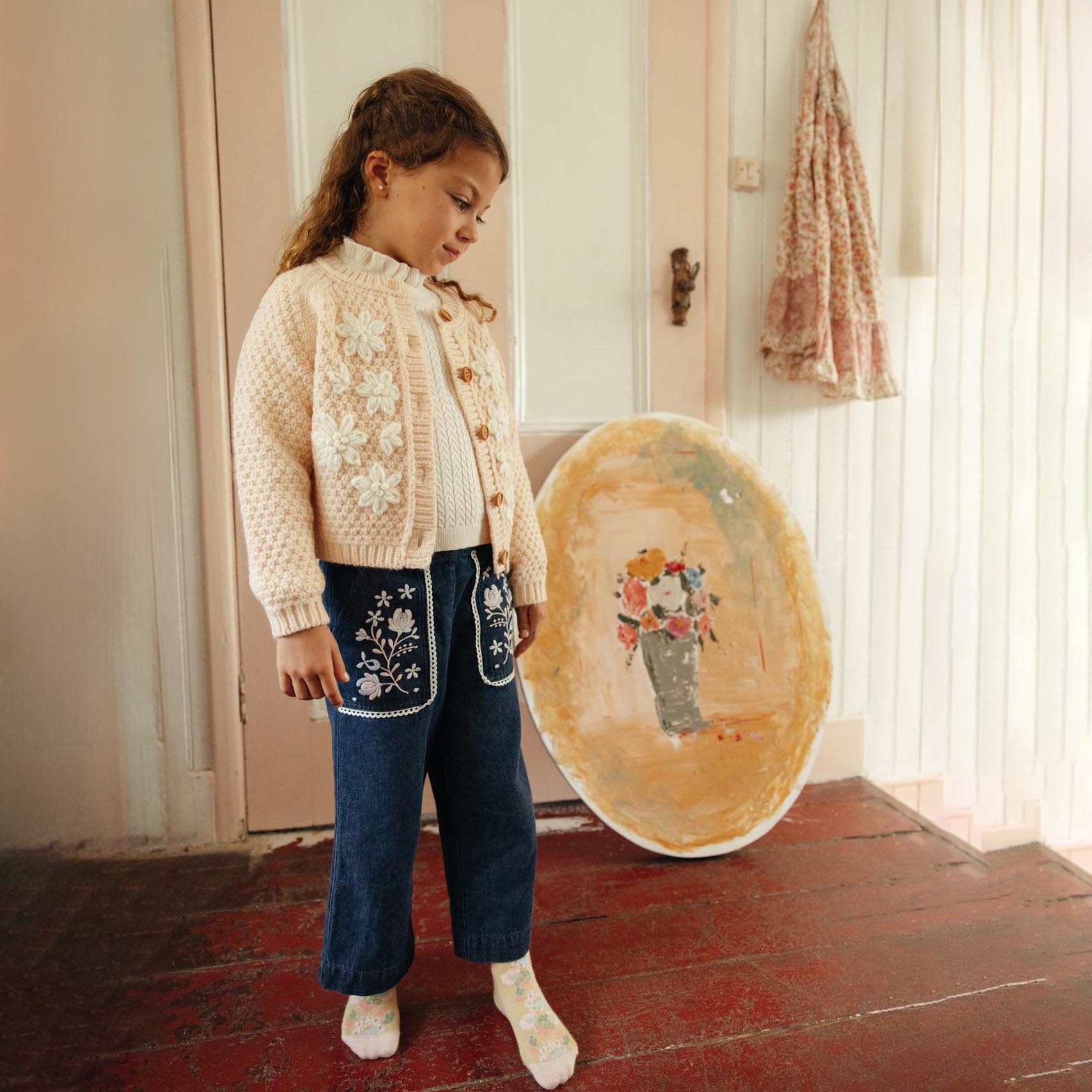Louise Misha-Girls Pants Flofi Indigo