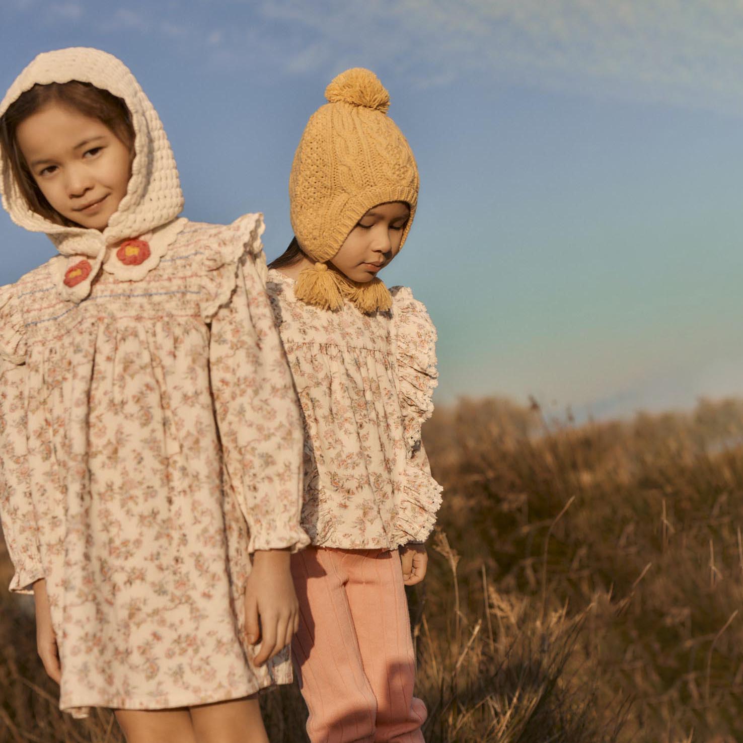 Louise Misha-Girls Dress Saralou Cream Carnation Vale