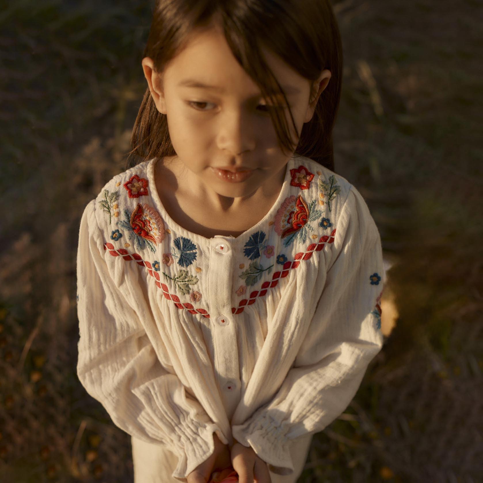 Louise Misha-Girls Dress Floriane Cream