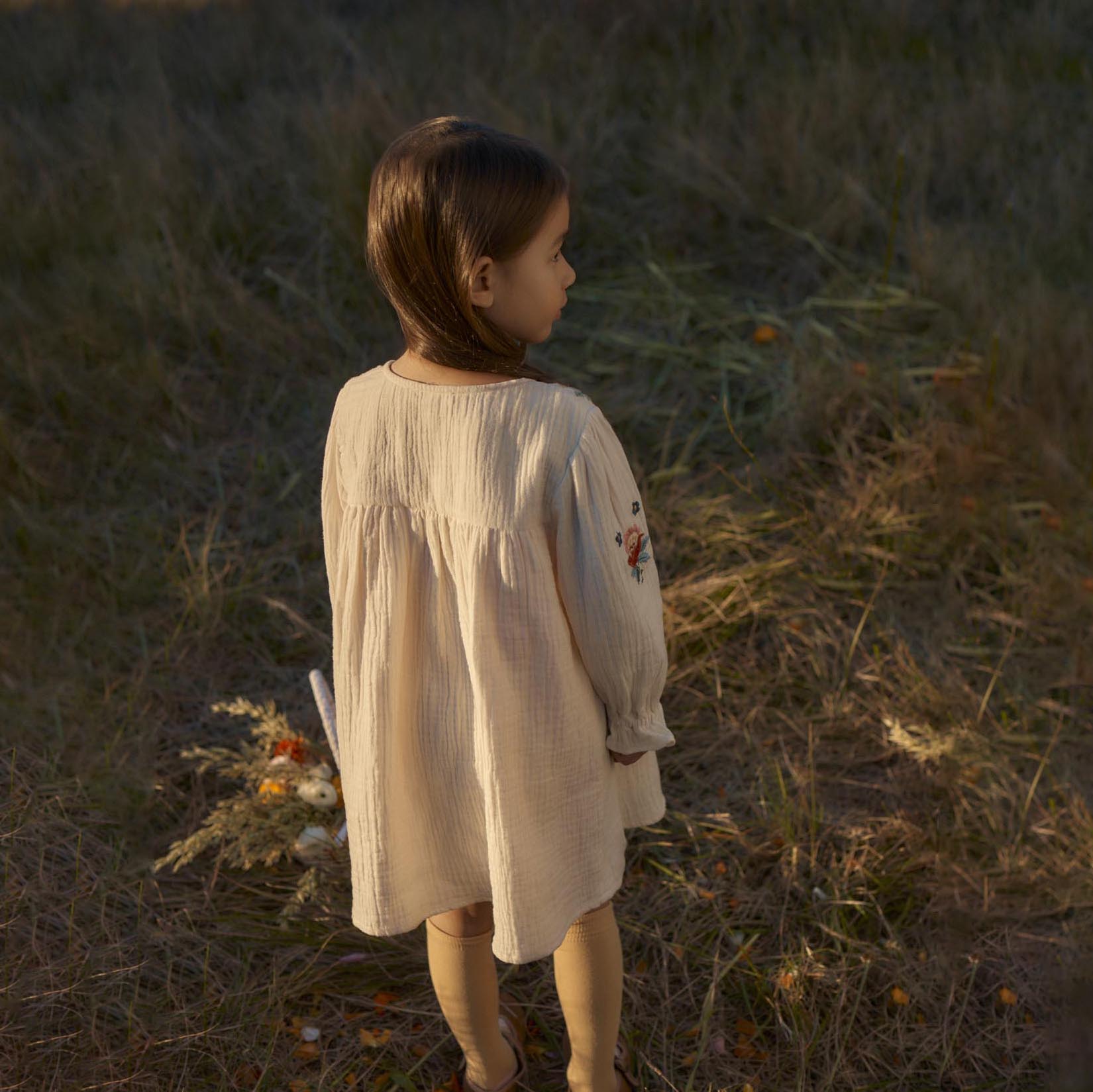 Louise Misha-Girls Dress Floriane Cream