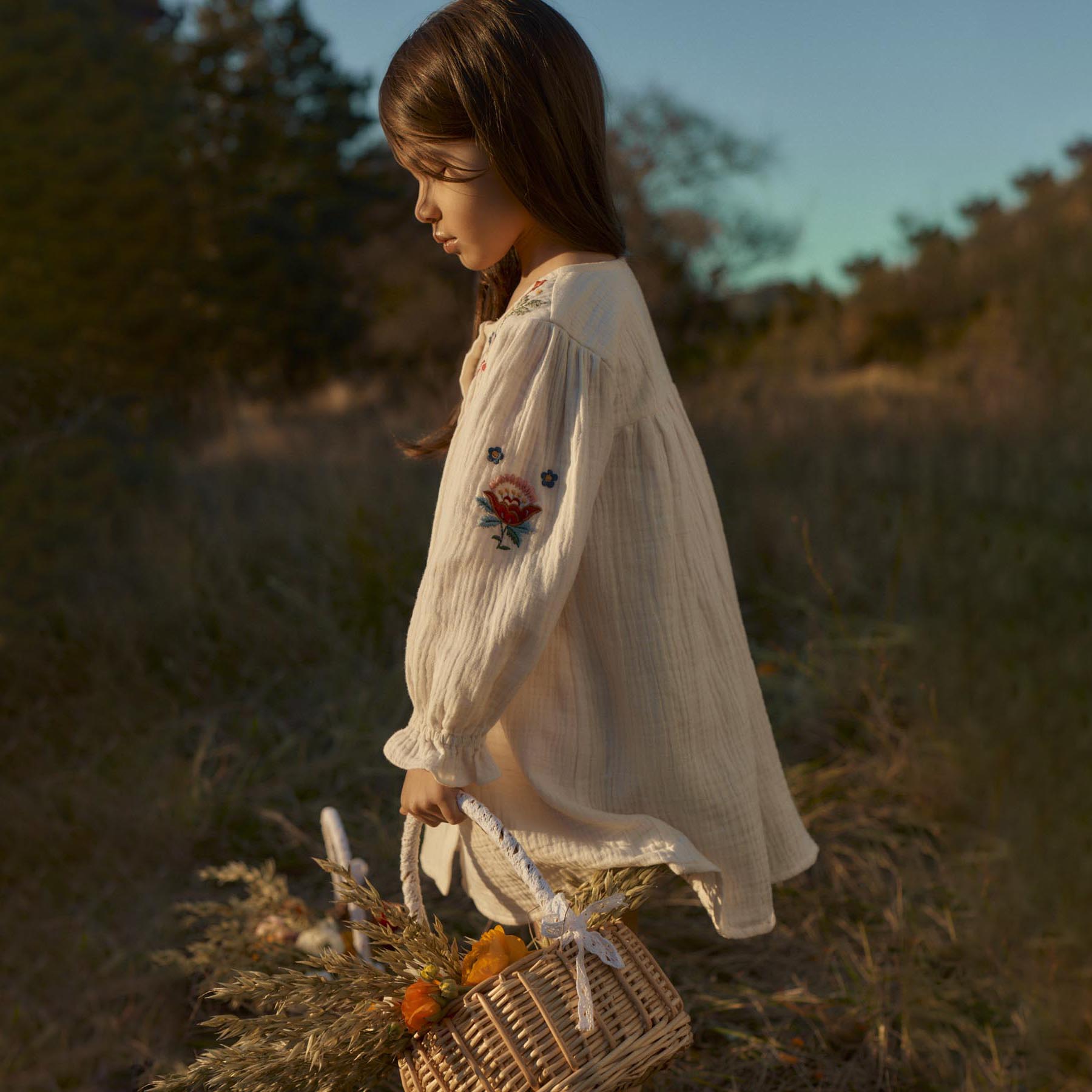 Louise Misha-Girls Dress Floriane Cream