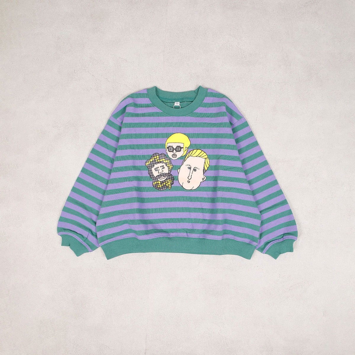 Markey's-Patterned Sweatshirt Green Border