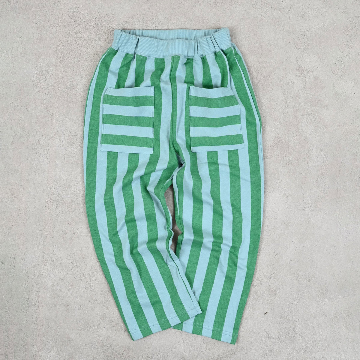 Markey's-Mini Fleece Stripe Long Pants Green Stripe