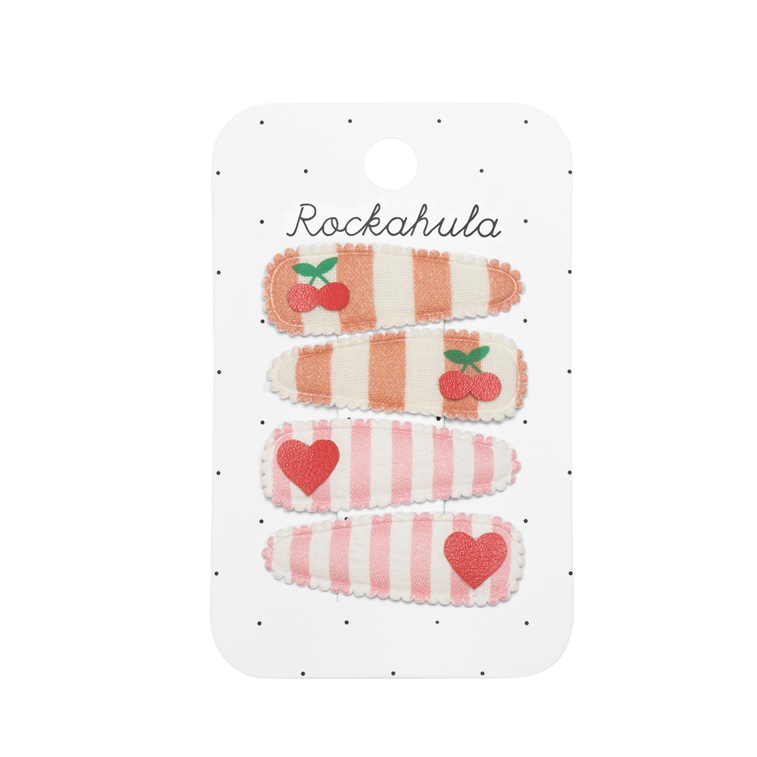 Rockahula Kids-Cherry Stripe Fabric Clip Set