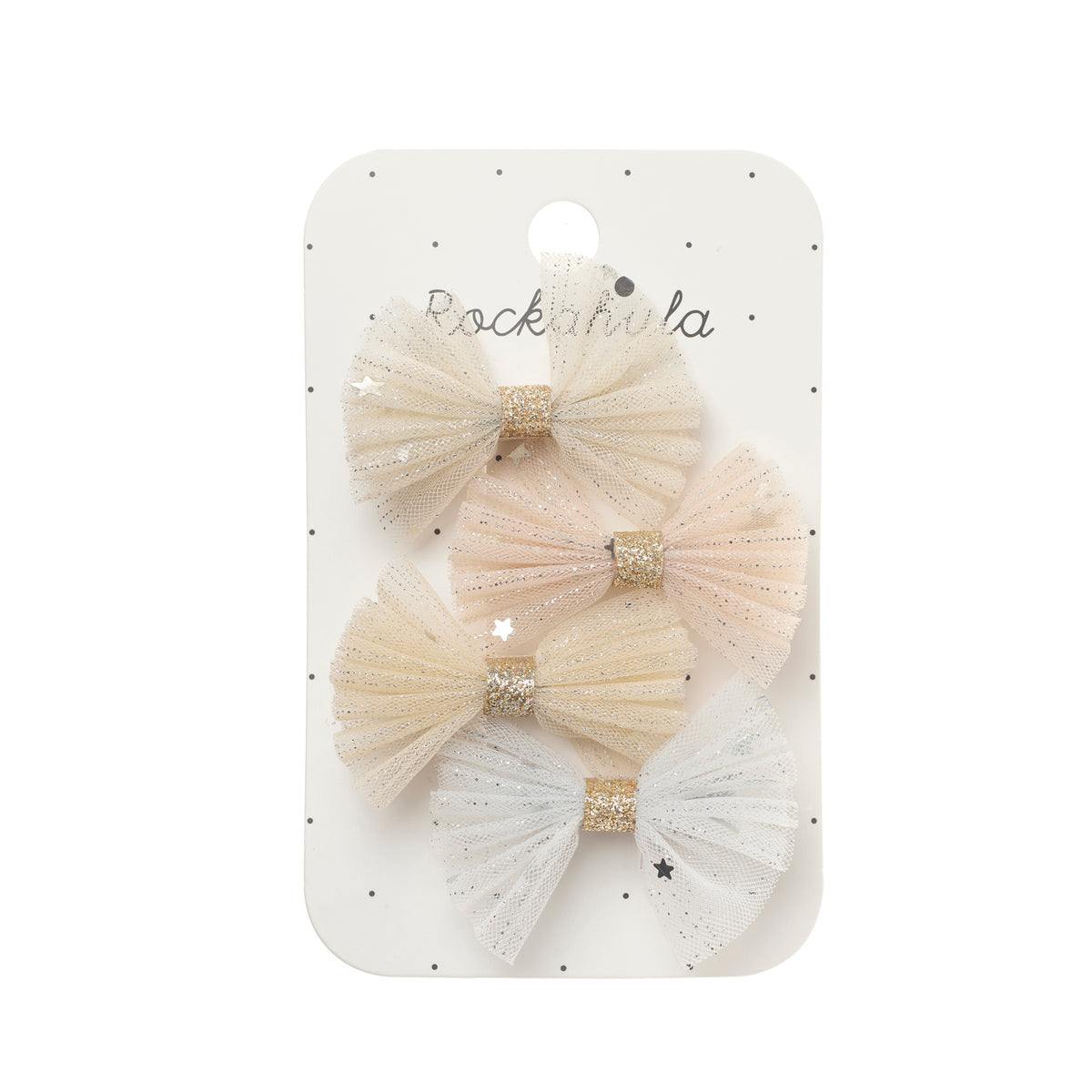 Rockahula Kids-Shimmer Tulle Mini Bow Clips