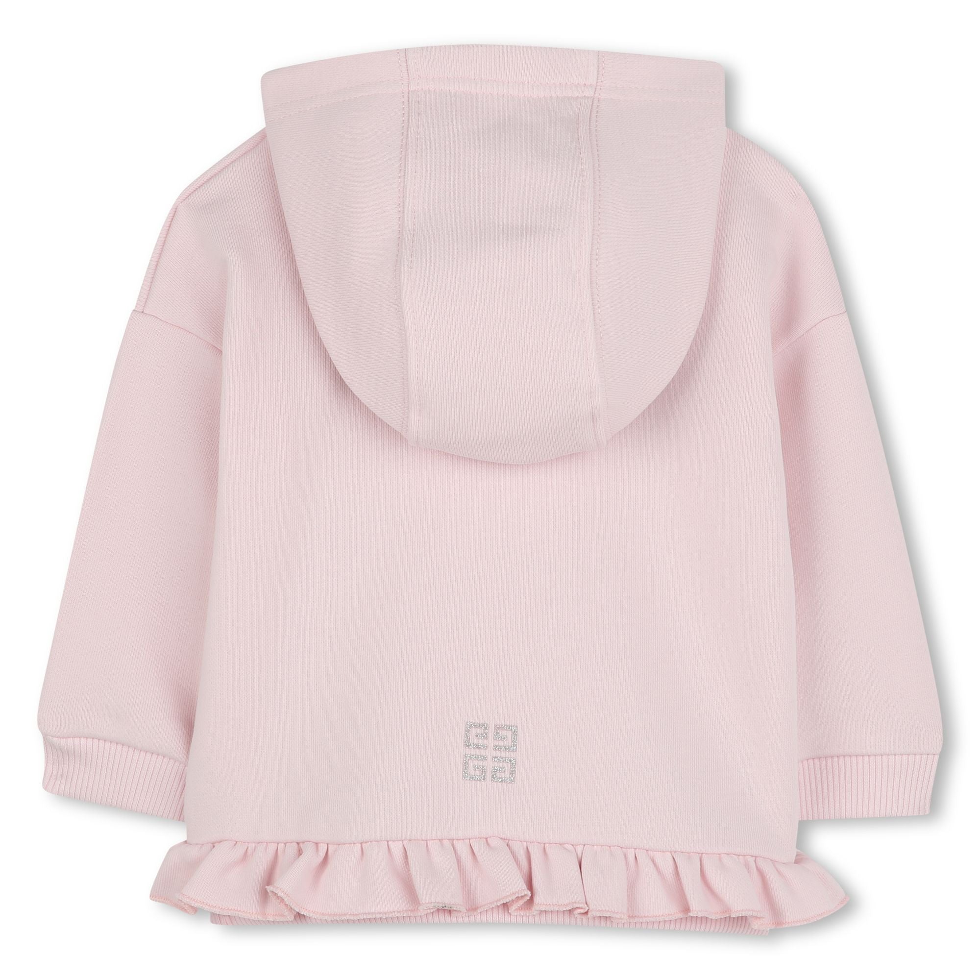 Givenchy-BABY GIRLS HOODED CARDIGAN WITH LOGO TEXT