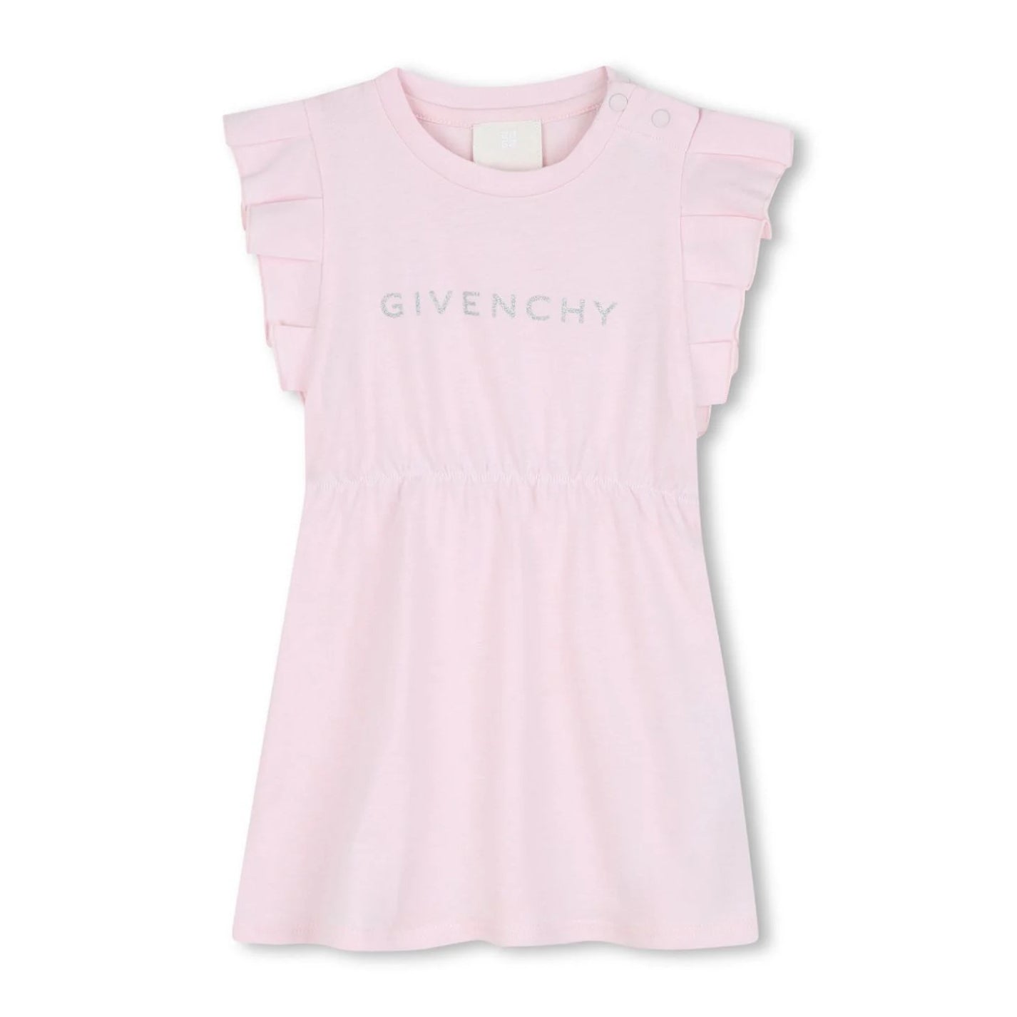 Givenchy-BABY GIRLS DRESS WITH RUFFLE DETAIL TEXT LOGO