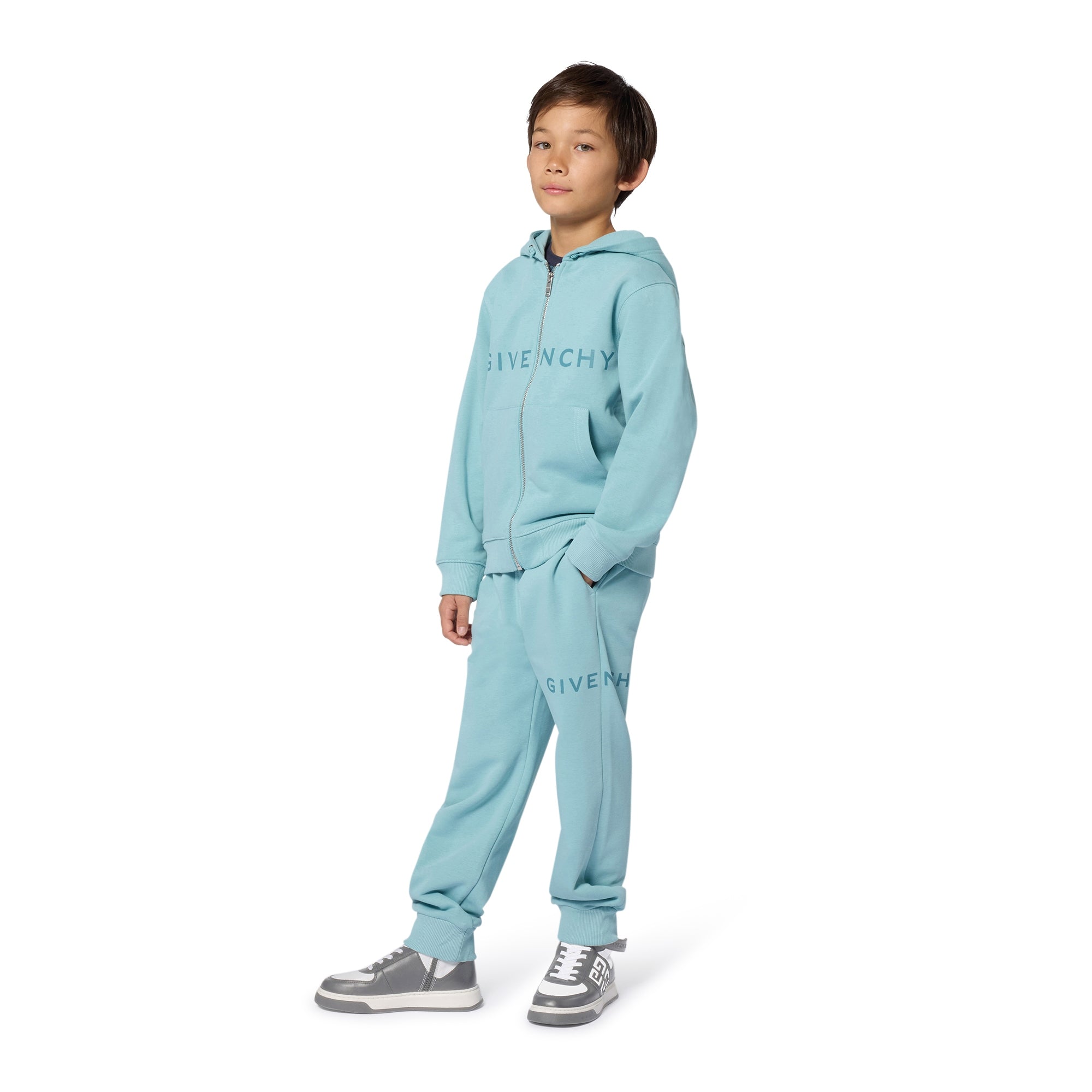 Givenchy-Hooded Cardigan Blue