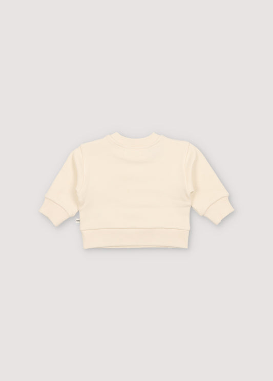 Happy Place Baby Sweater- Vanilla Cream