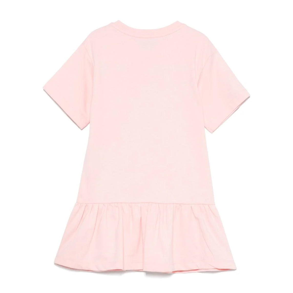 Moschino-GIRL SS TOY BEAR PINK LOGO PRINT DRESS