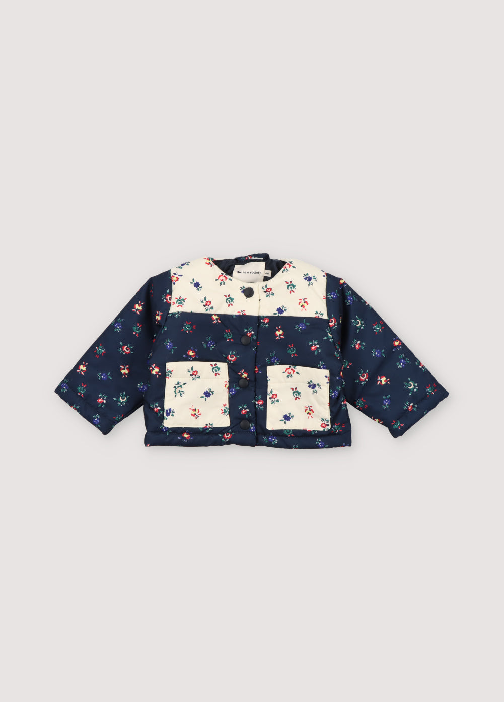 Heaven Baby Jacket-Mini Blossom-Mignight Navy & Vanilla Cream